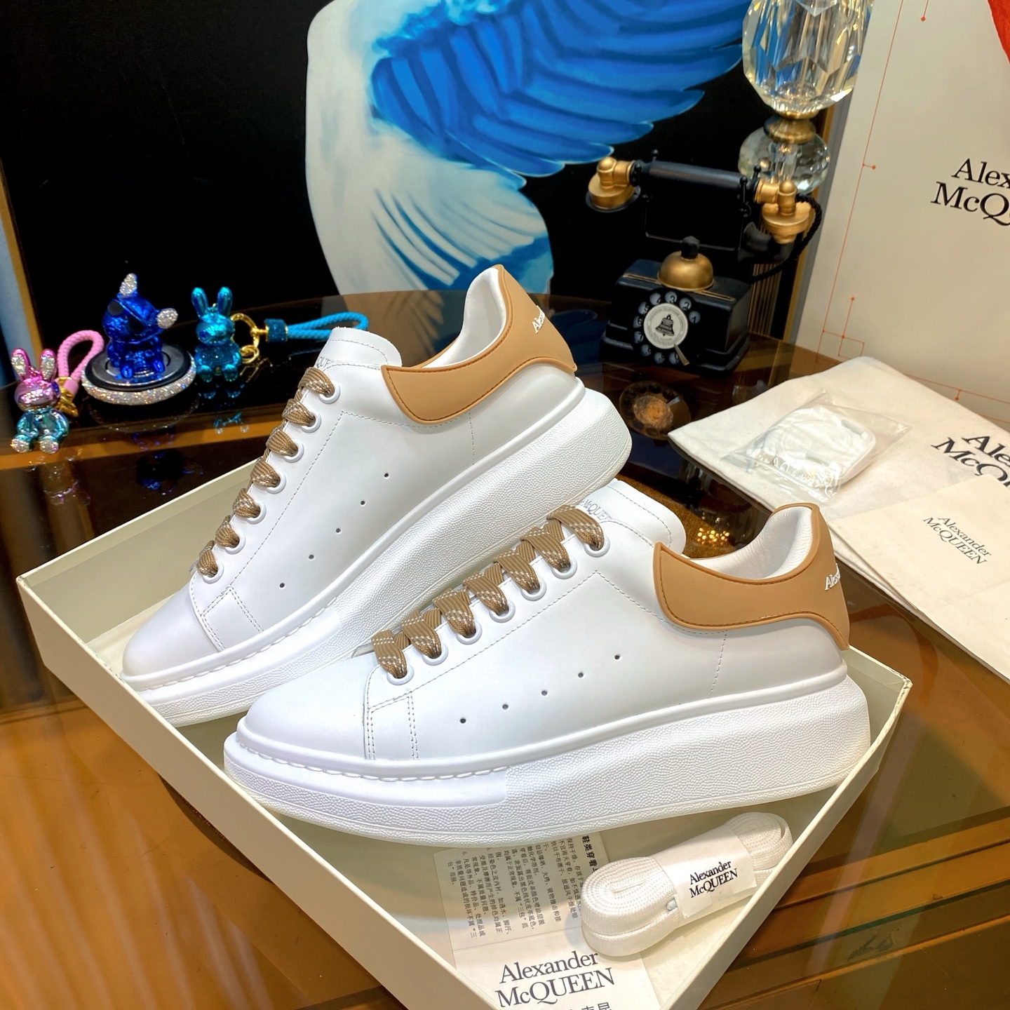 McQueen Sneaker White Tan