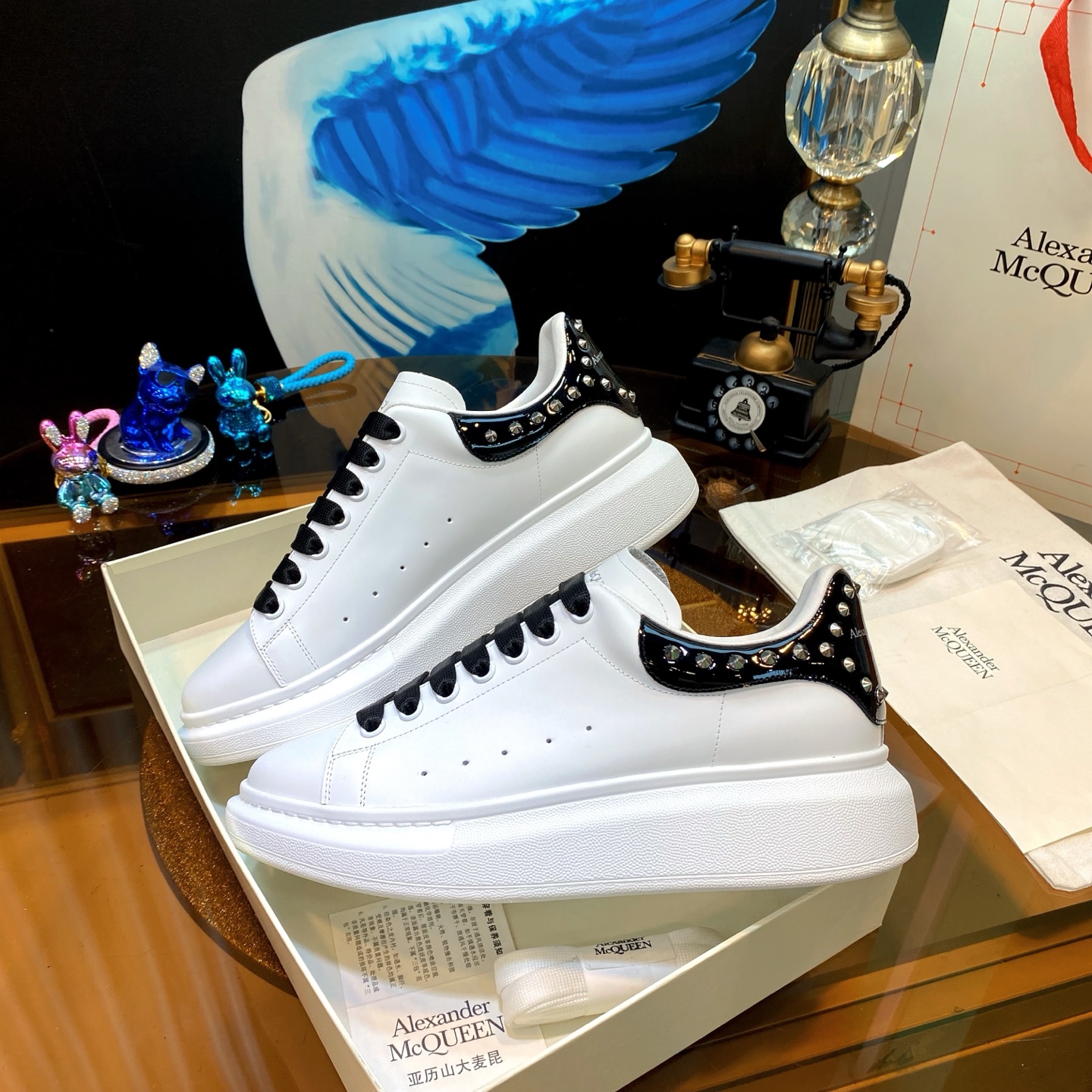 McQueen Stud Sneakers White