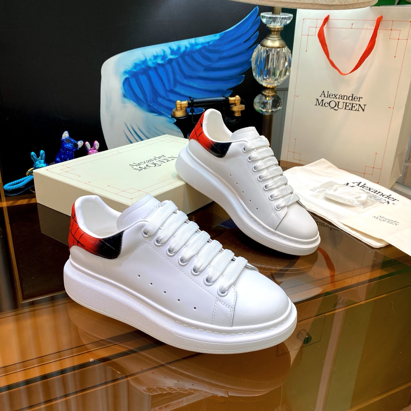 McQueen Sneakers White Red