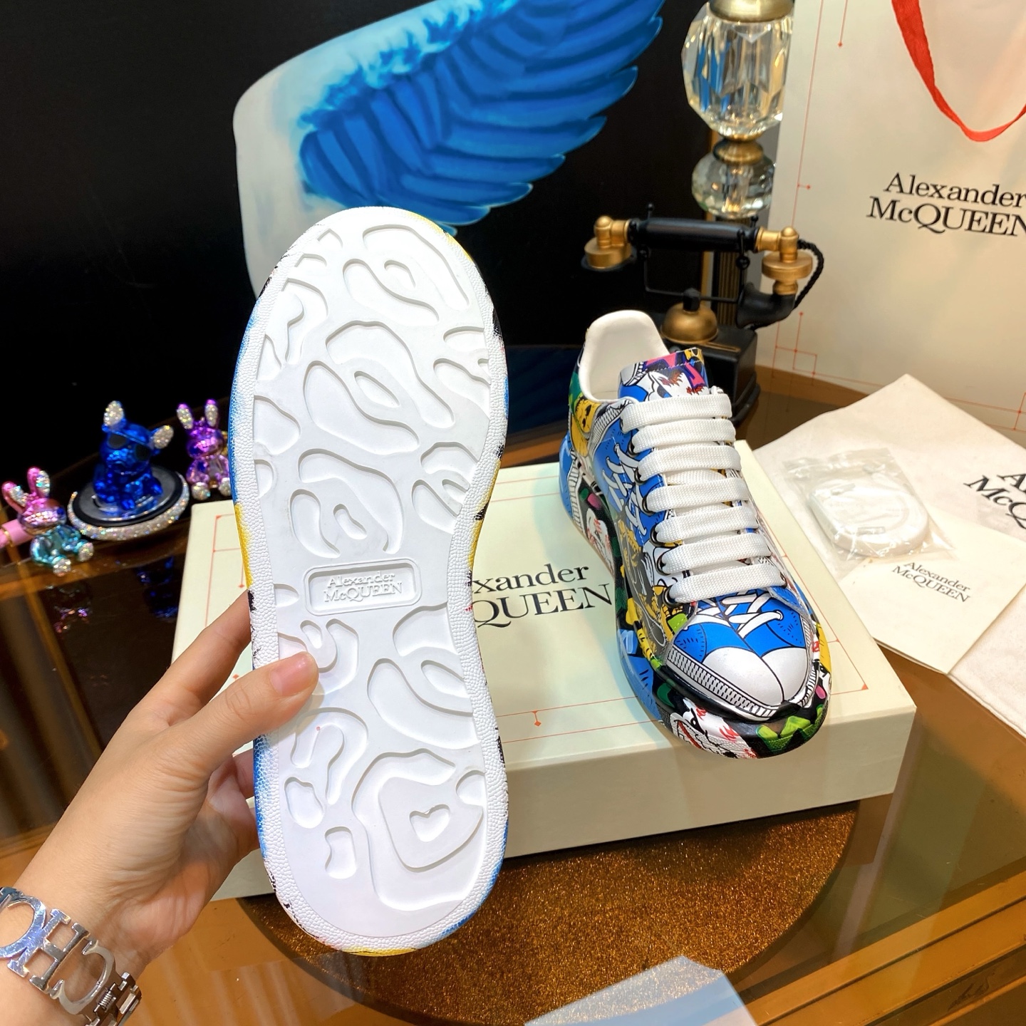 McQueen Graffiti Shoes Multi