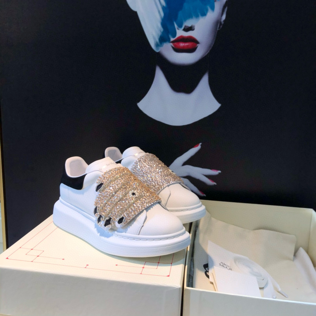 McQueen Crystal Sneakers White