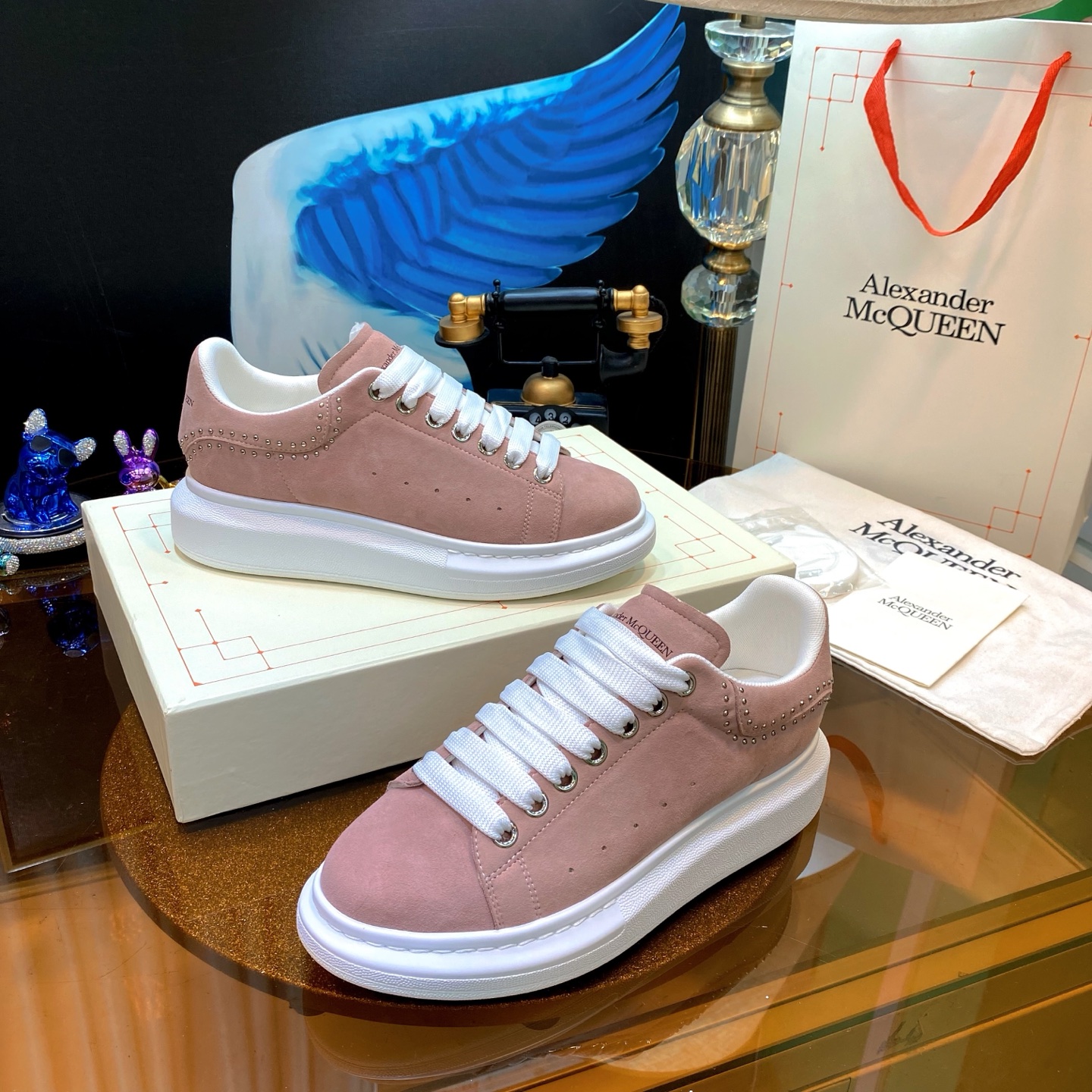 McQueen Stud Sneakers Pink