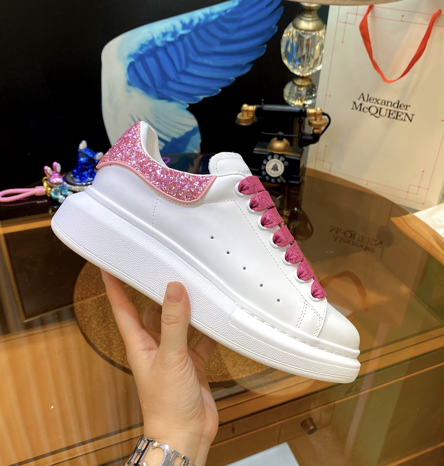 McQueen Glitter Sneakers Pink