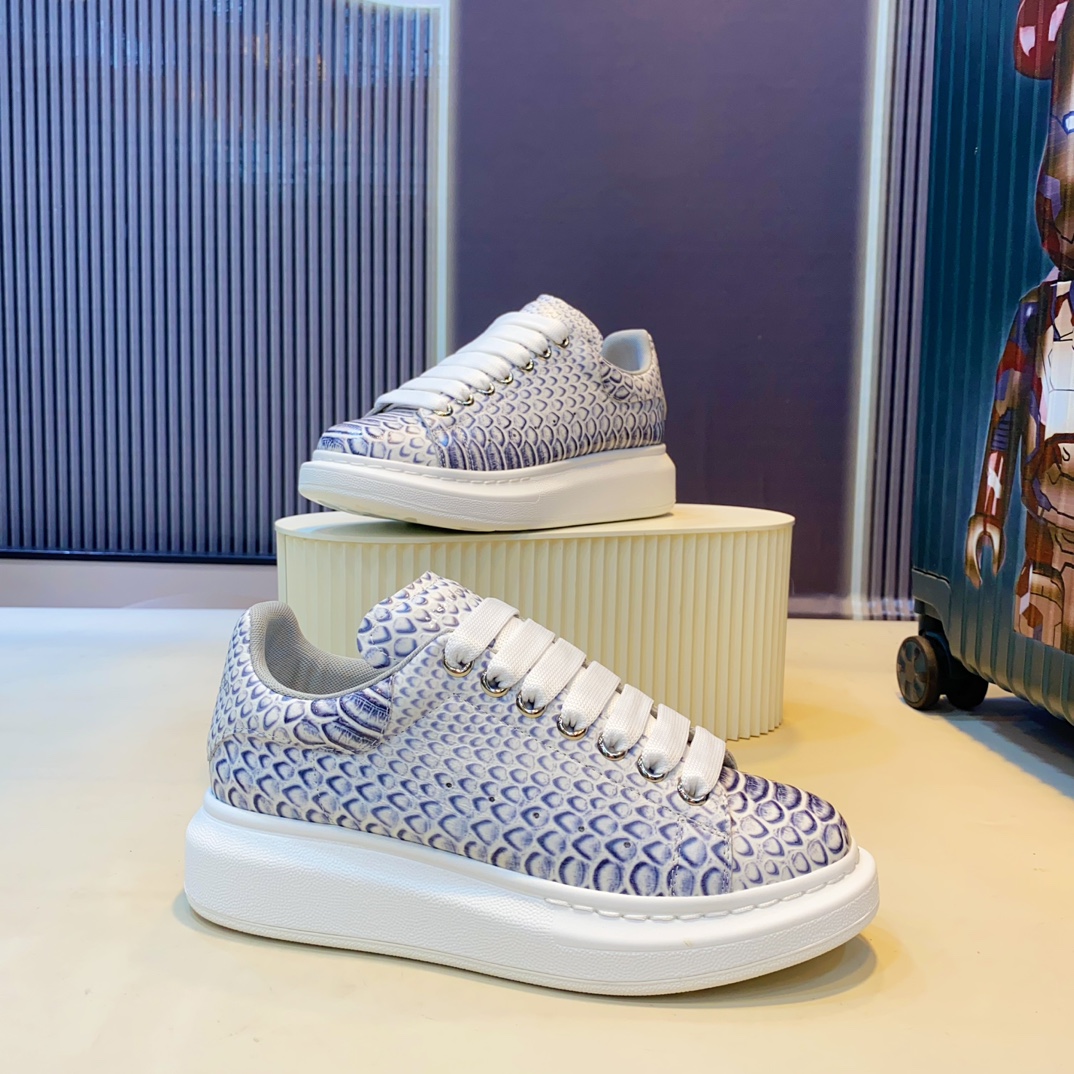 McQueen Embossed Sneakers Blue