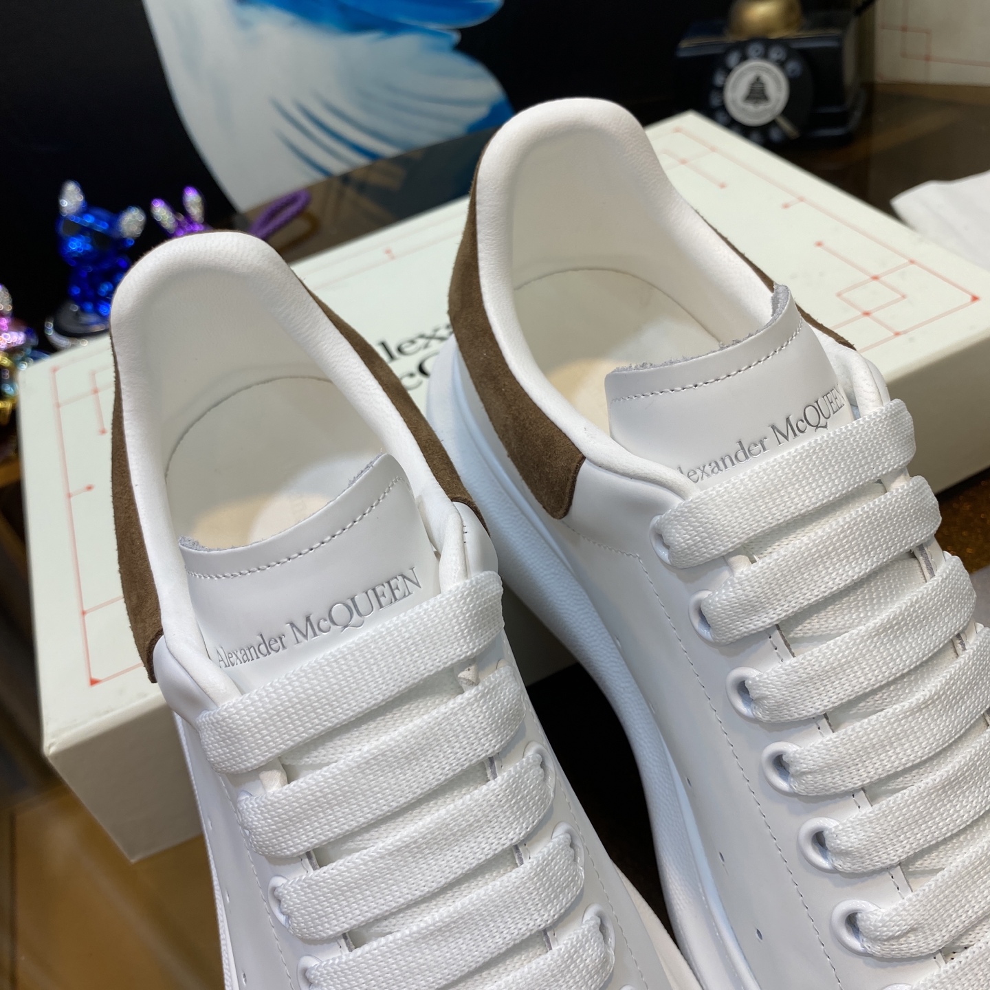 McQueen Sneakers White Brown