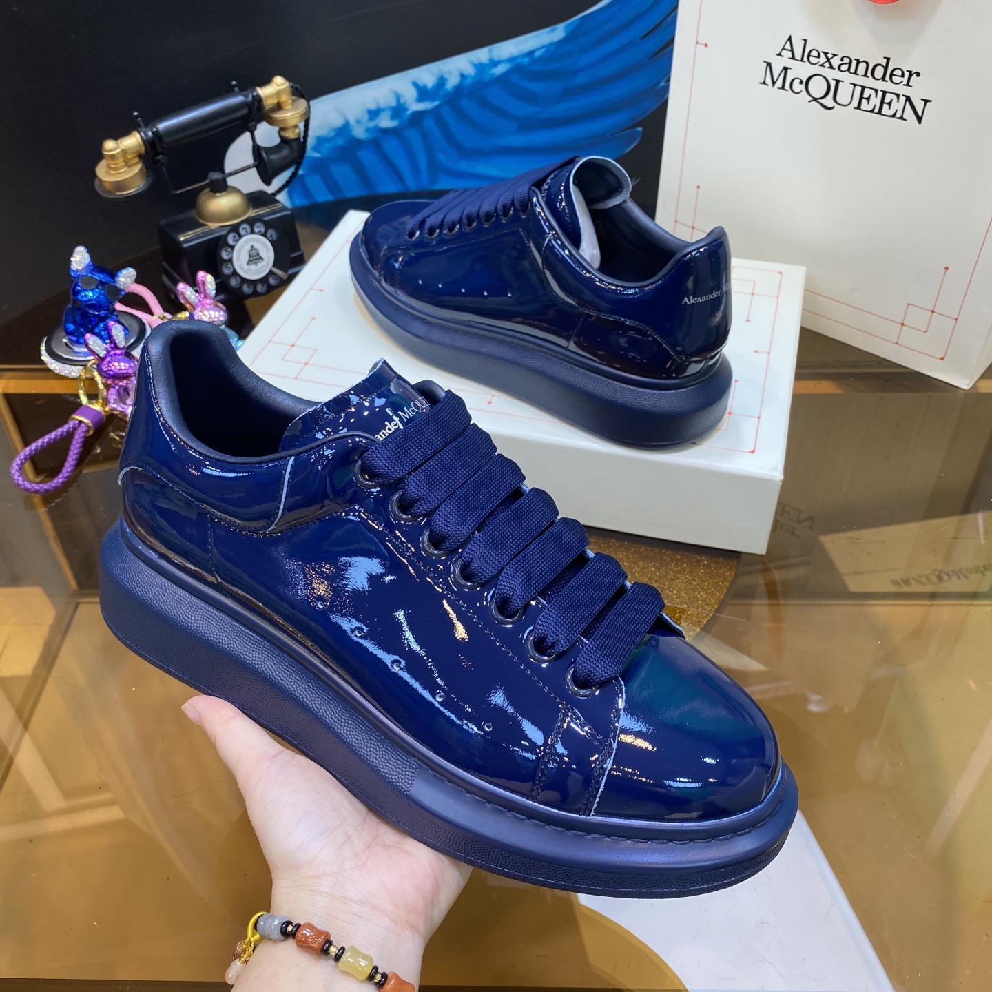 Alexander McQueen Patent Blue