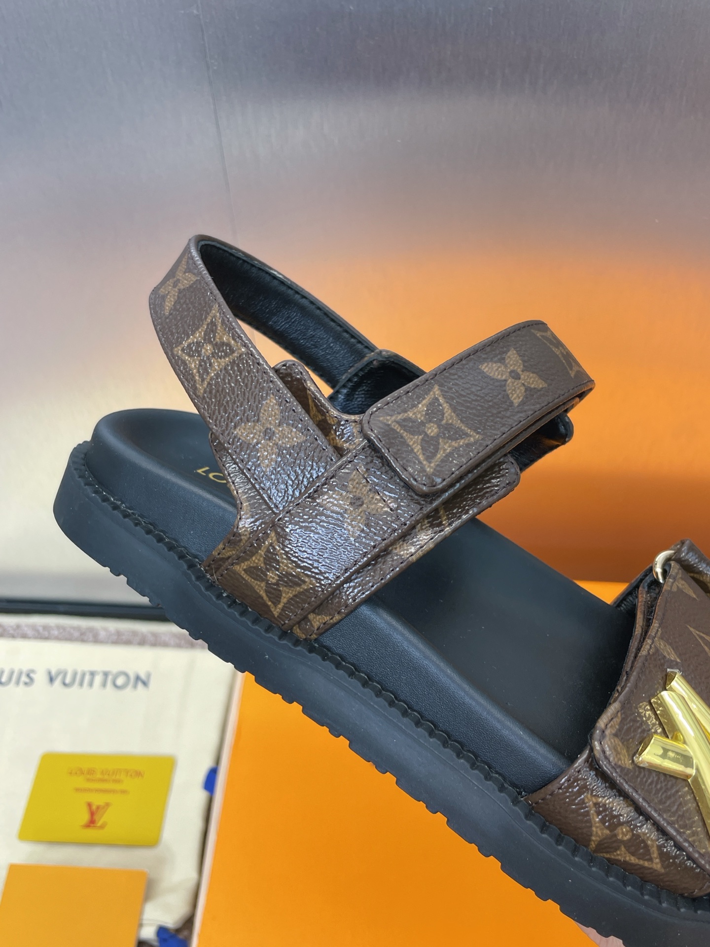 LV Monogram Sandals Brown