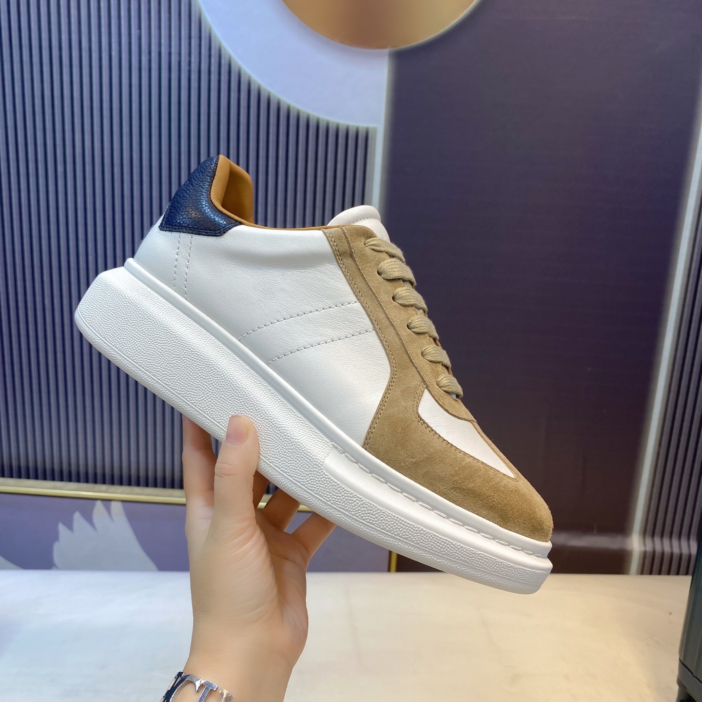McQueen Oversized Sneaker Tan