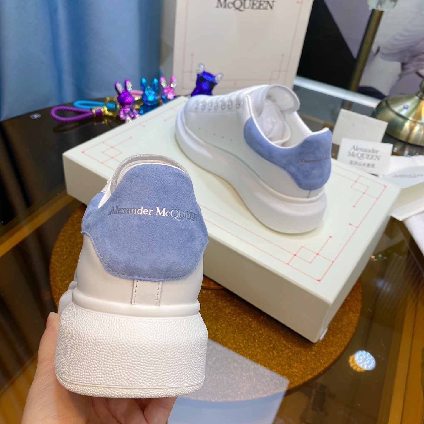 McQueen Sneaker White Blue