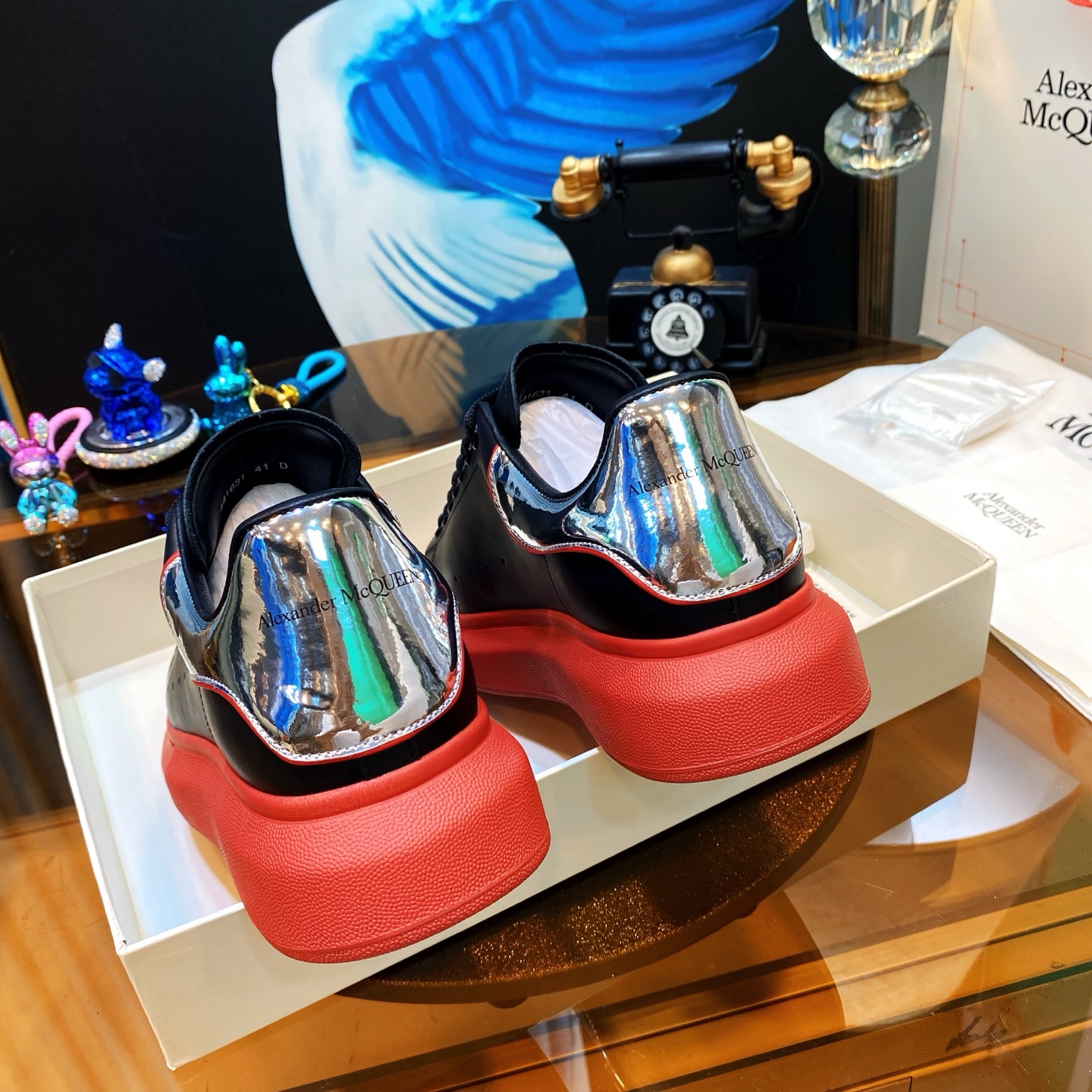 McQueen Sneaker Black Red