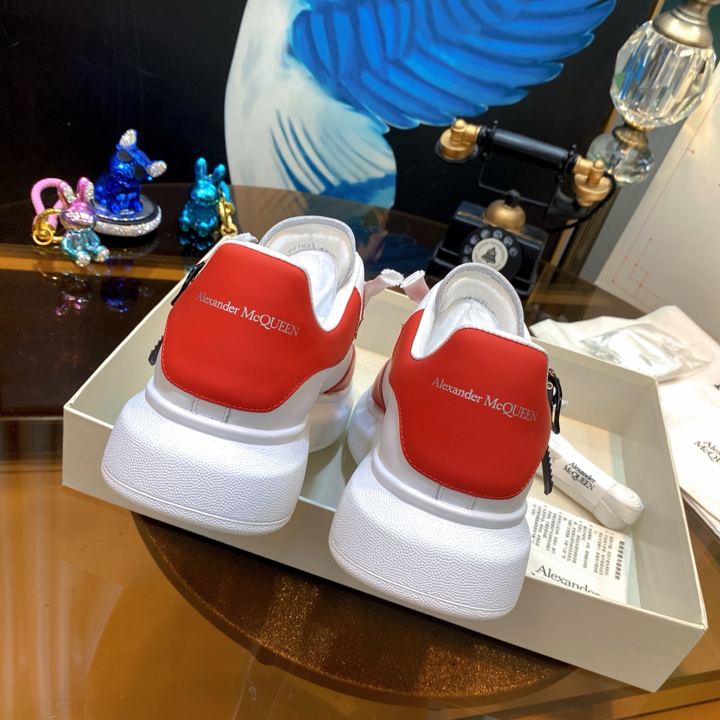 McQueen Leather Sneakers Red