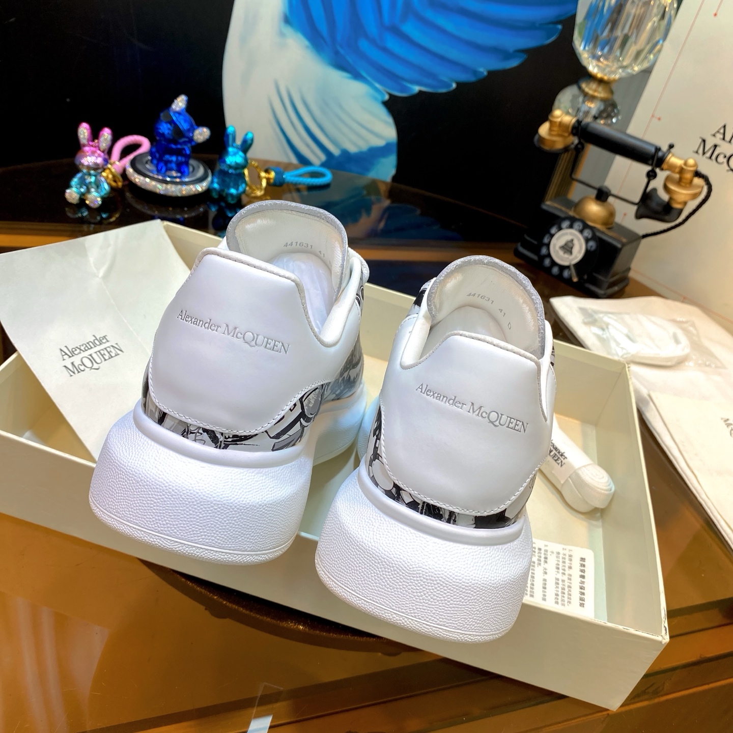 McQueen Graphic Sneakers White