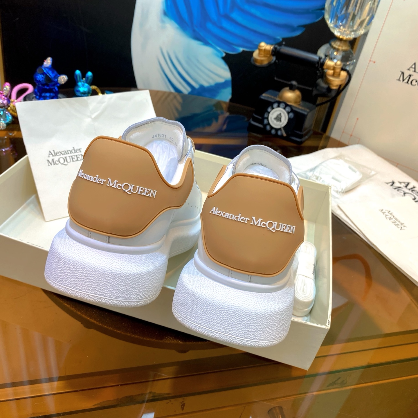McQueen Sneaker White Tan