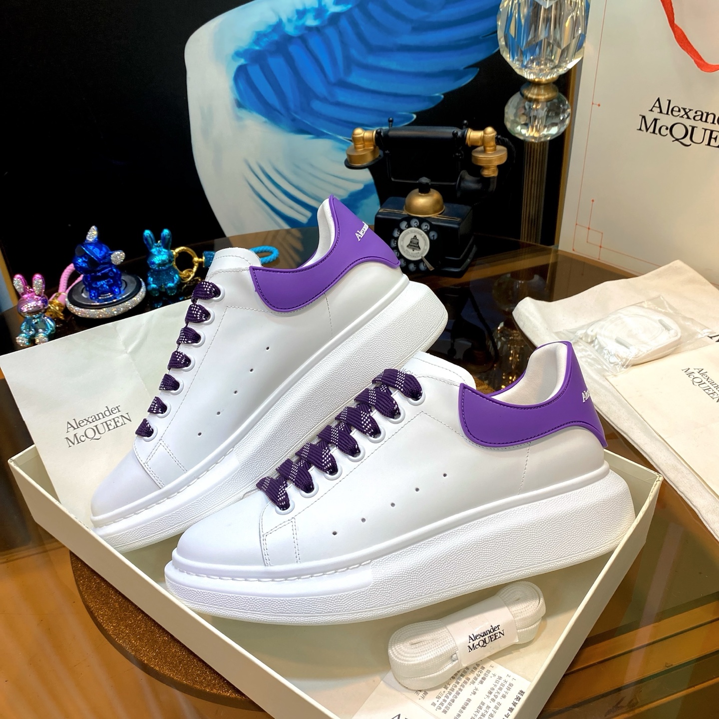 McQueen Sneaker White Purple