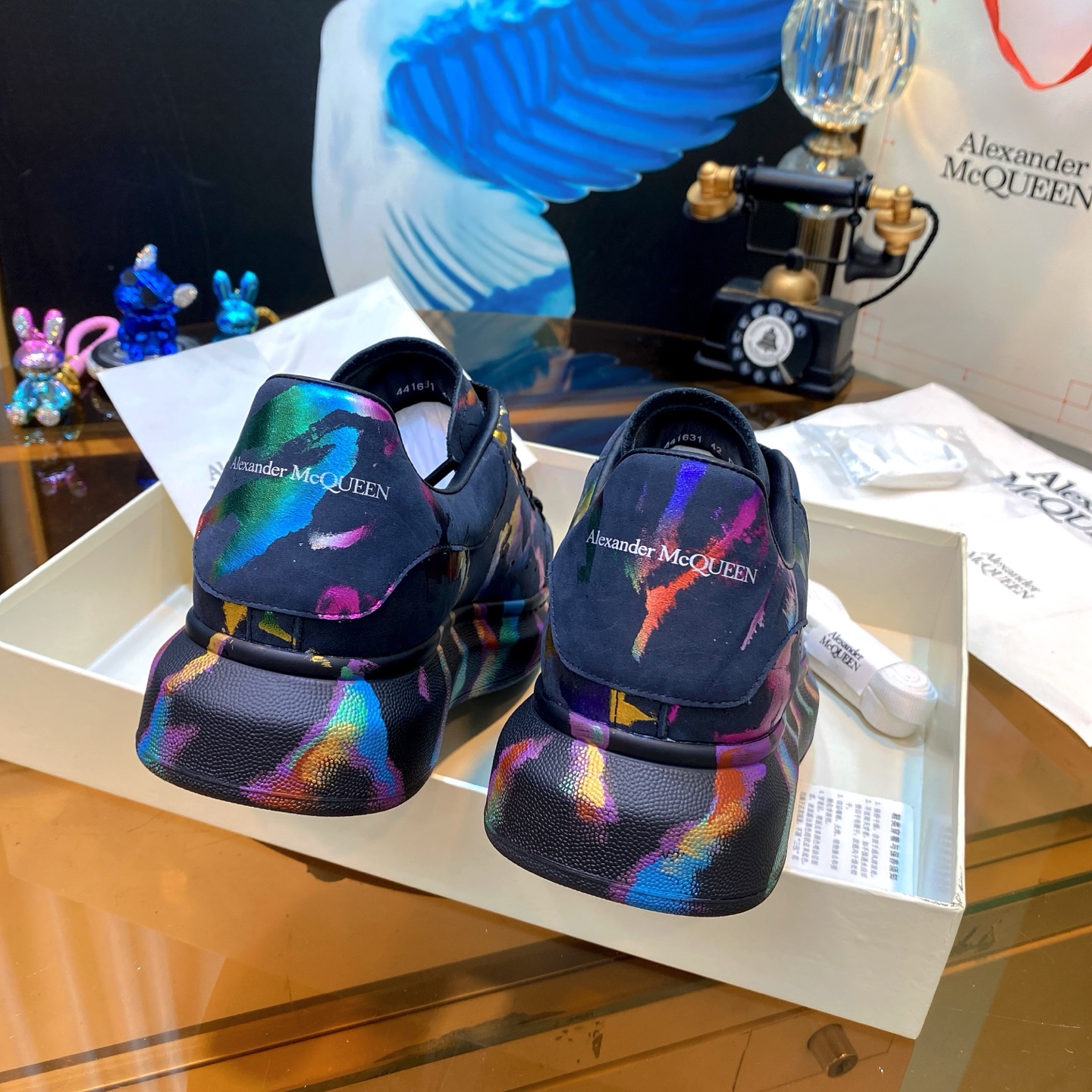 McQueen Paint Shoes Multicolor
