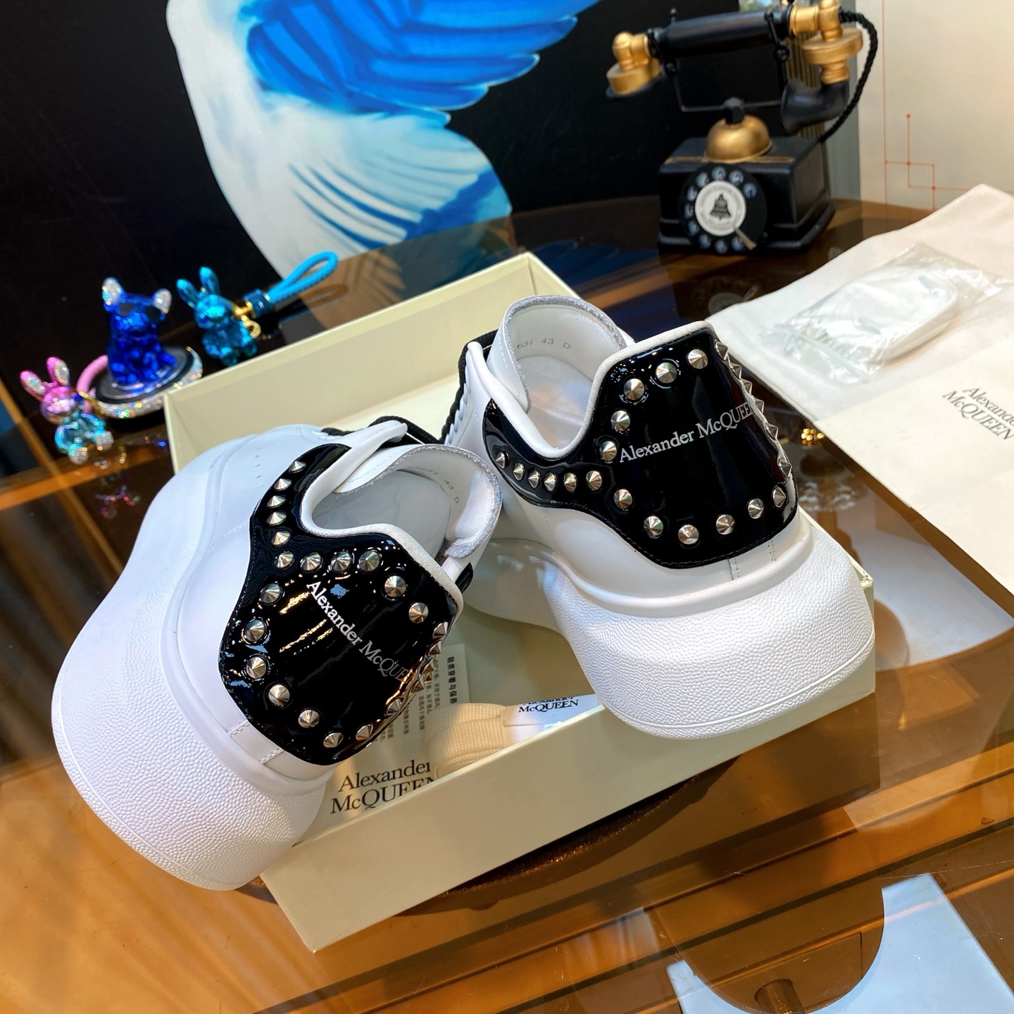 McQueen Stud Sneakers White