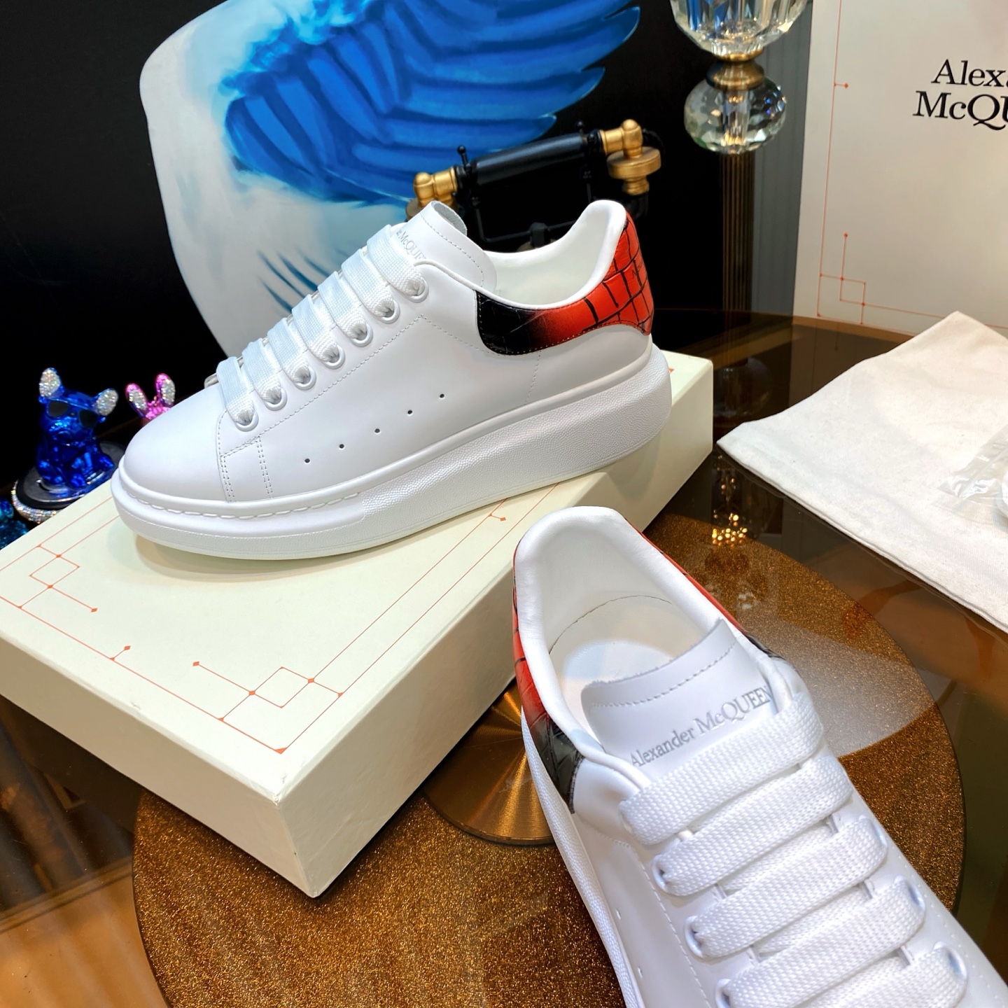 McQueen Sneakers White Red