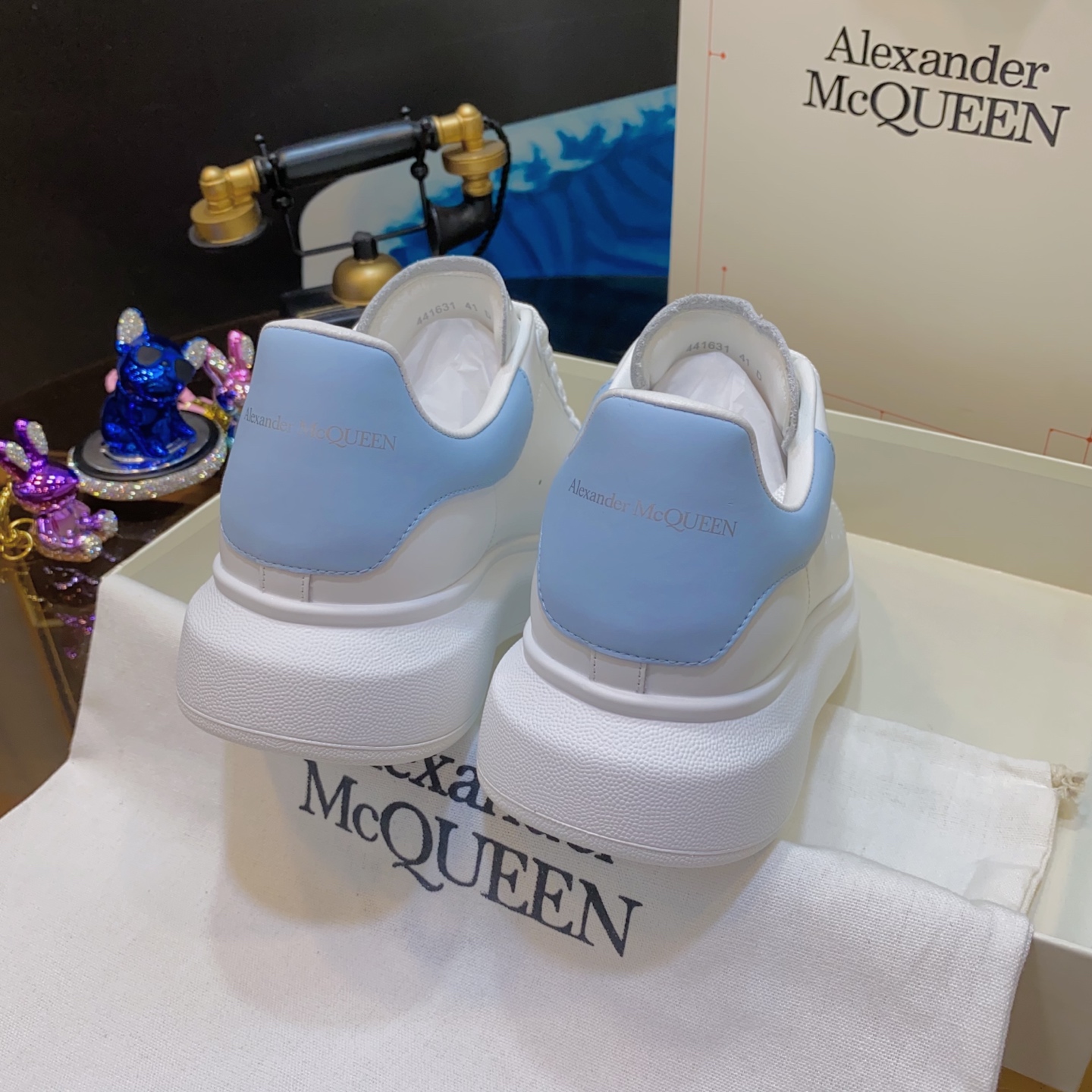 McQueen Sneaker White Blue