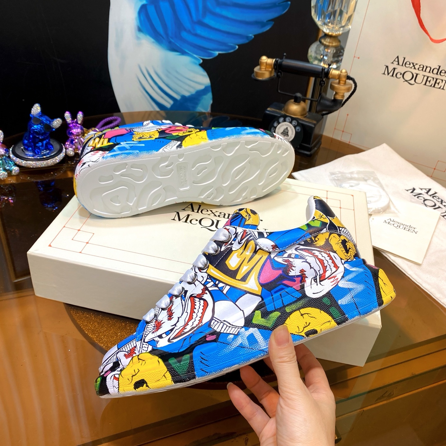 McQueen Graffiti Shoes Multi