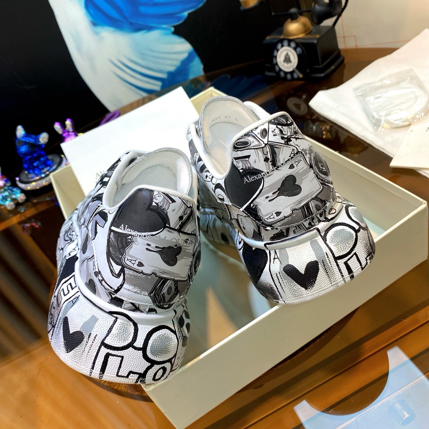 McQueen Art Sneakers B/W