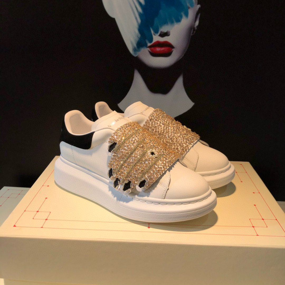 McQueen Crystal Sneakers White