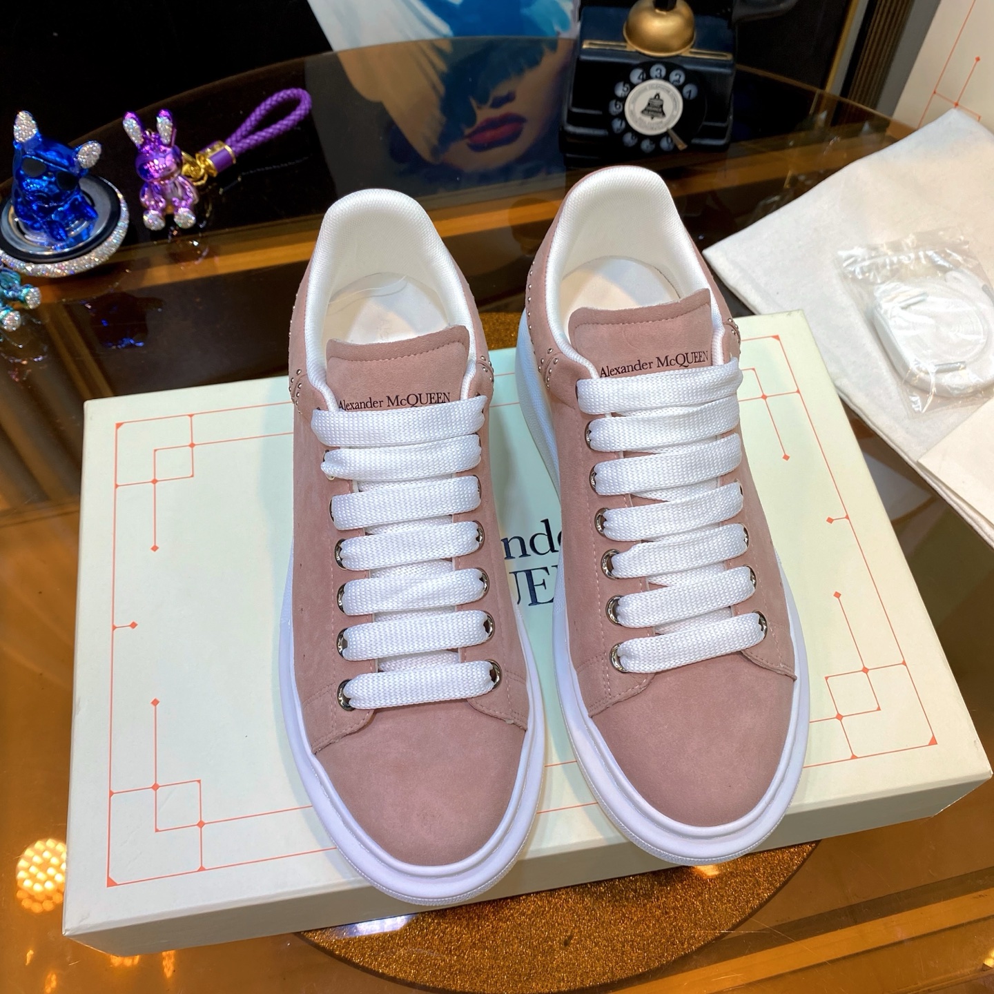 McQueen Stud Sneakers Pink