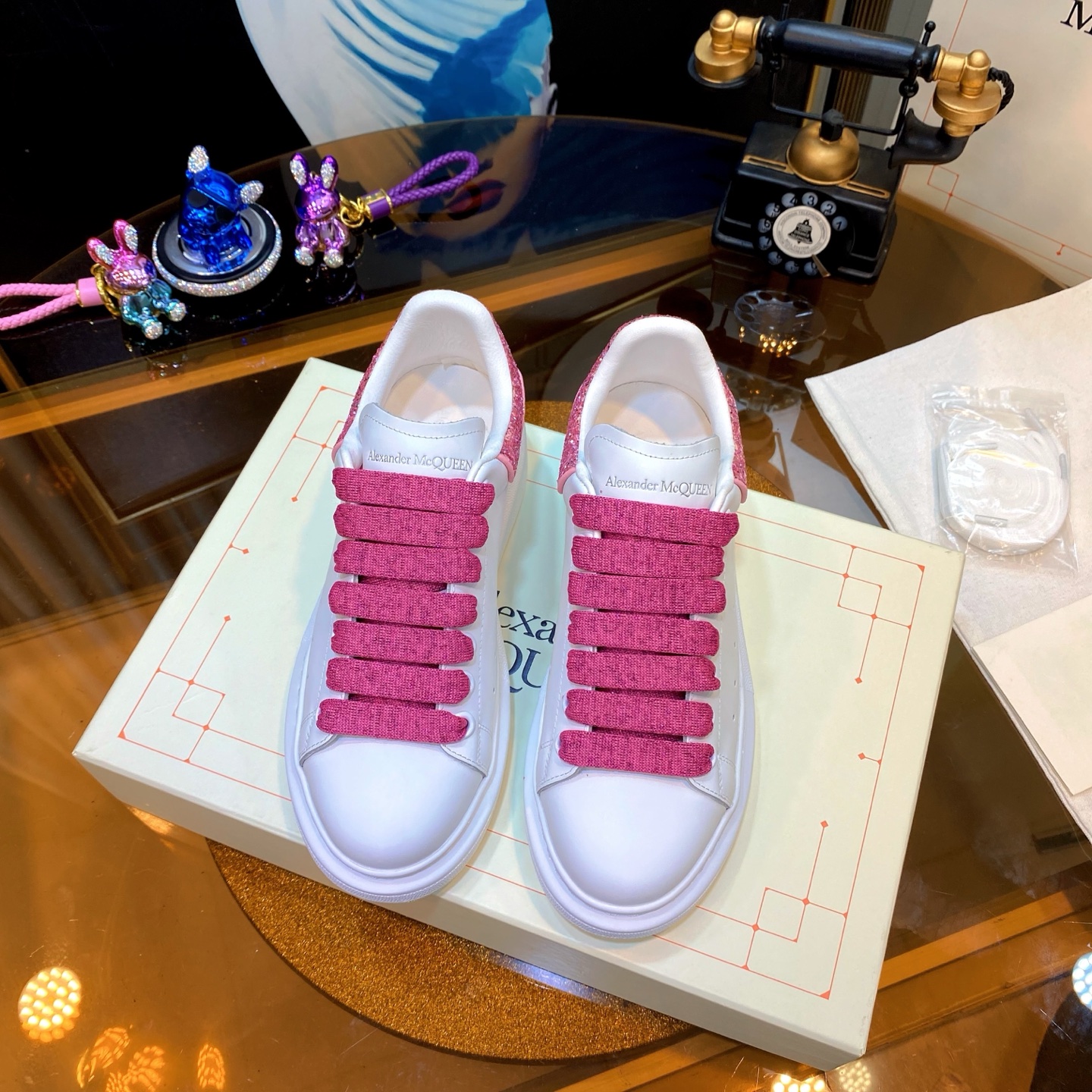 McQueen Glitter Sneakers Pink