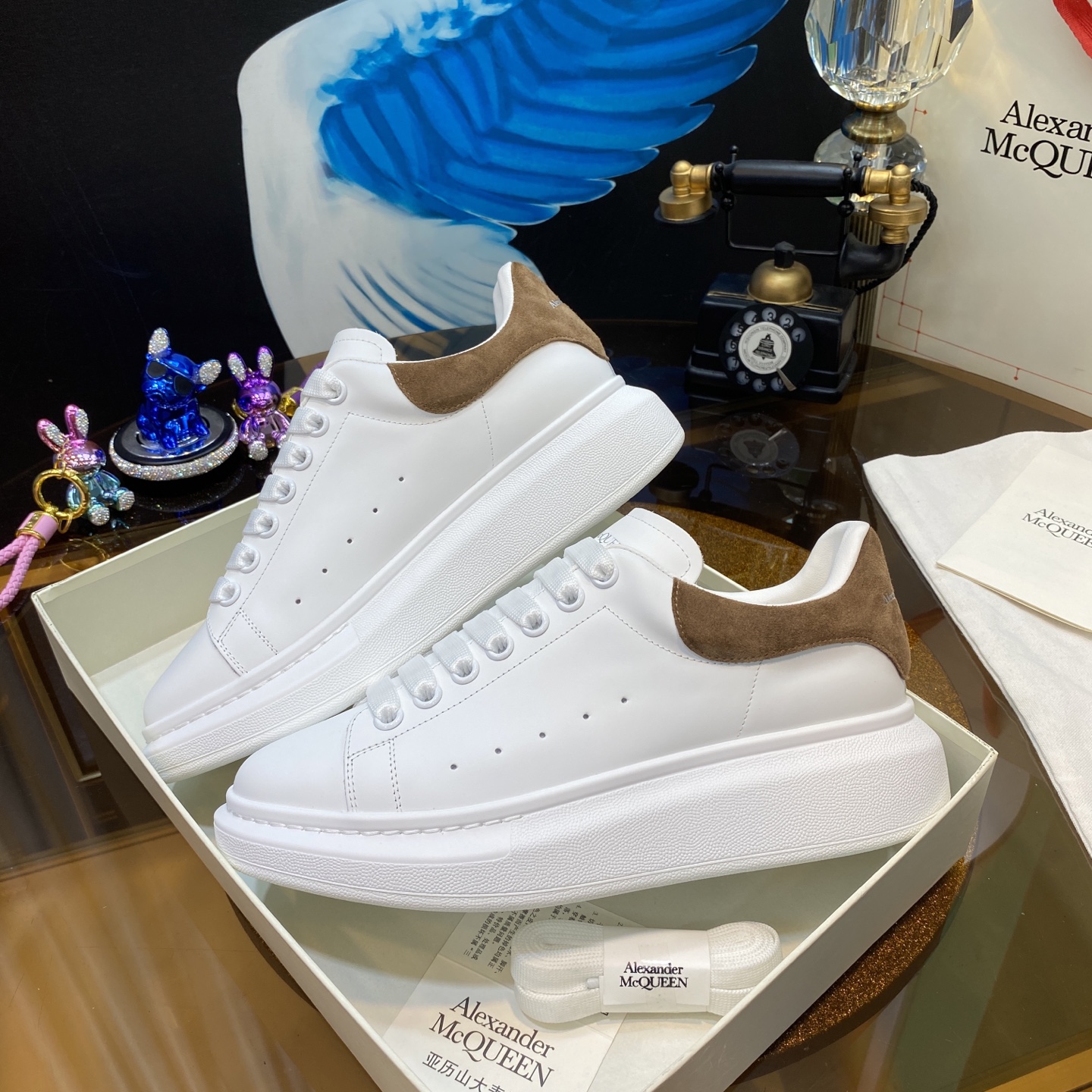 McQueen Sneakers White Brown