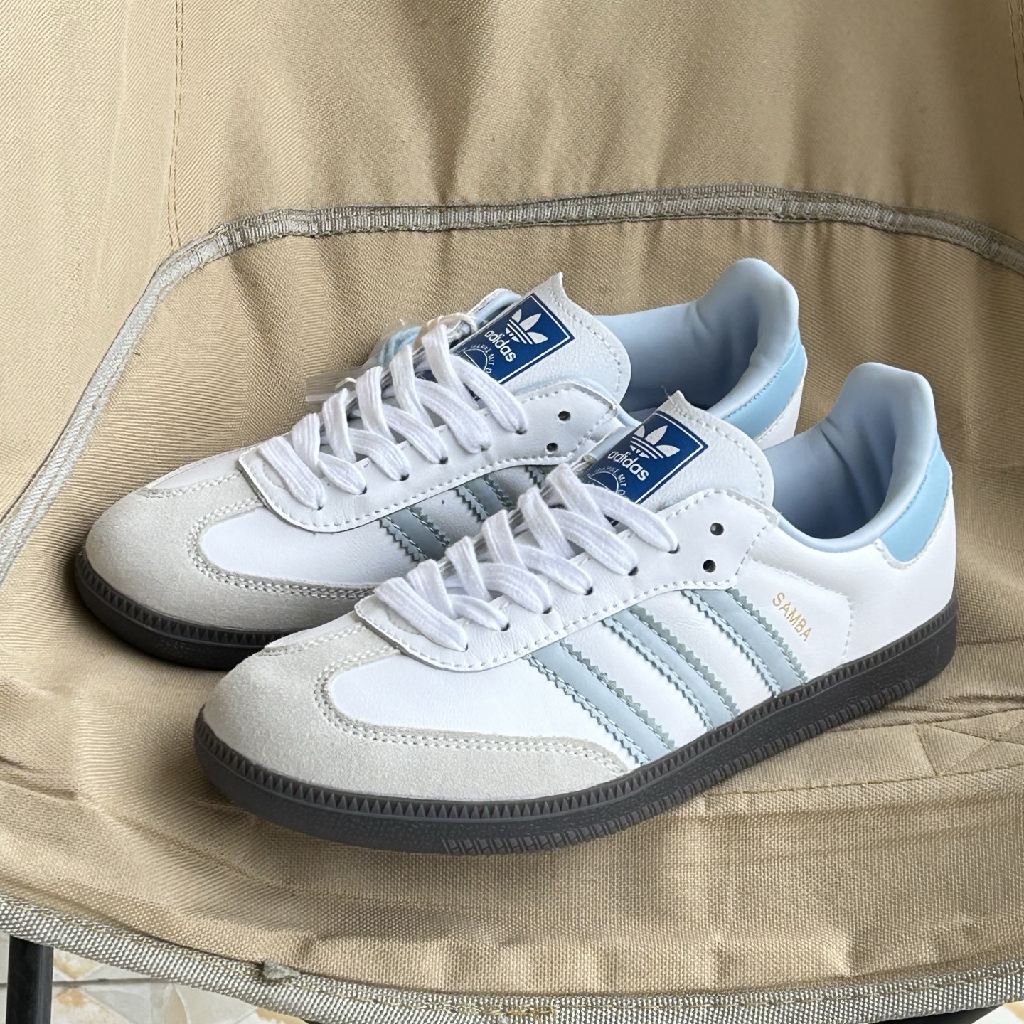 Adidas Samba ID2055 White Blue Sneakers