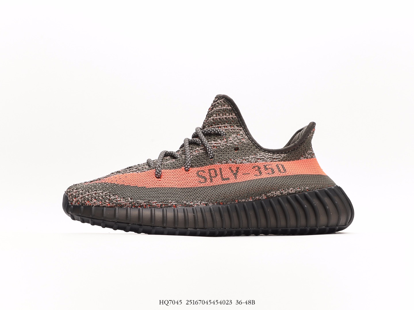 Adidas Yeezy Boost 350 V2 Knit Sneakers Olive/Orange