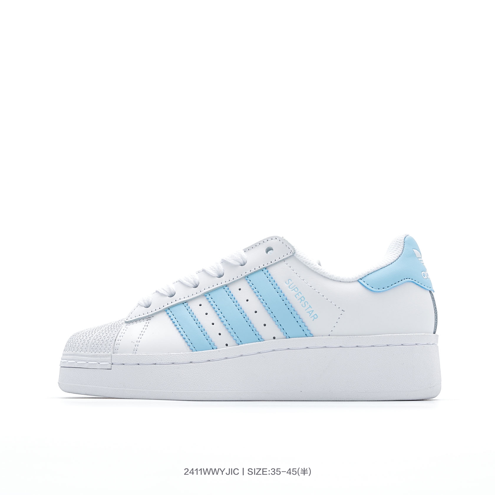 Adidas Superstar XLG Platform Sneakers White/Light Blue