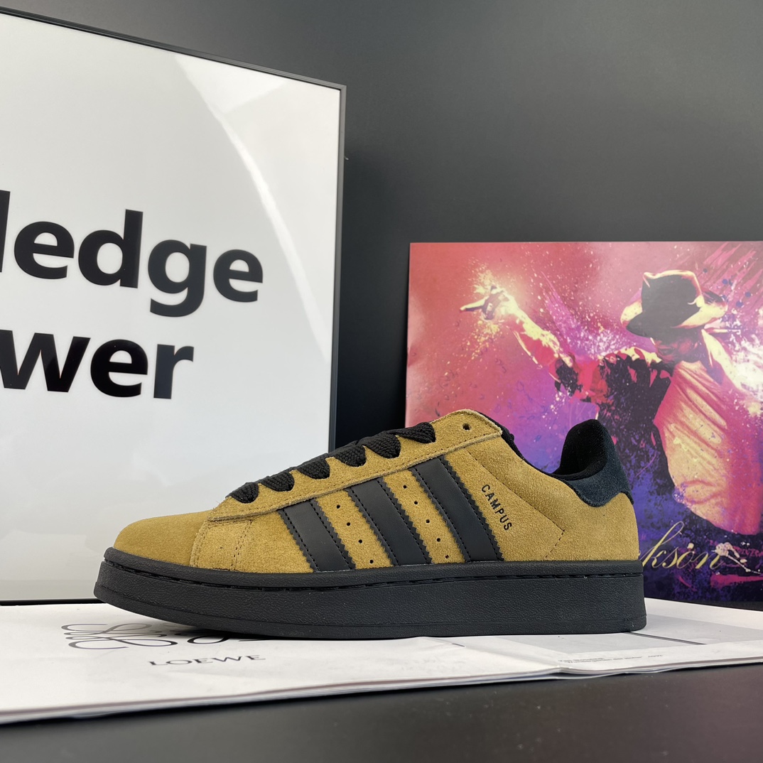 Adidas Originals Campus Platform Sneakers Khaki Black