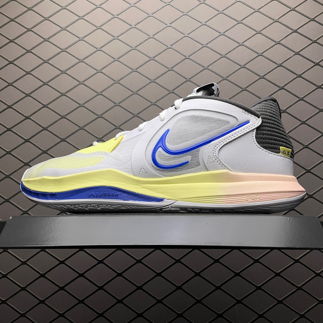 Nike Kyrie Low 5 EP Basketball Shoes White/Blue/Yellow