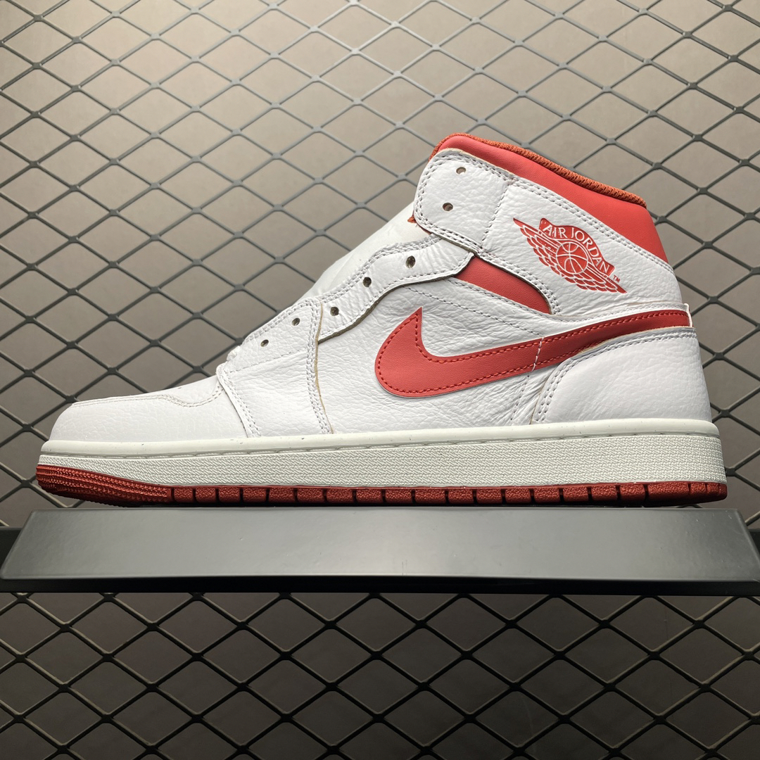 Jordan Air Jordan 1 Mid Sneakers White/Red