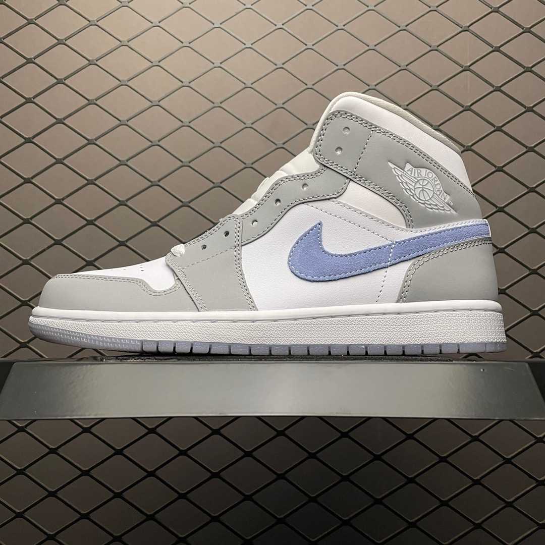 Jordan 1 Mid BQ6472-105 Grey/White/Blue