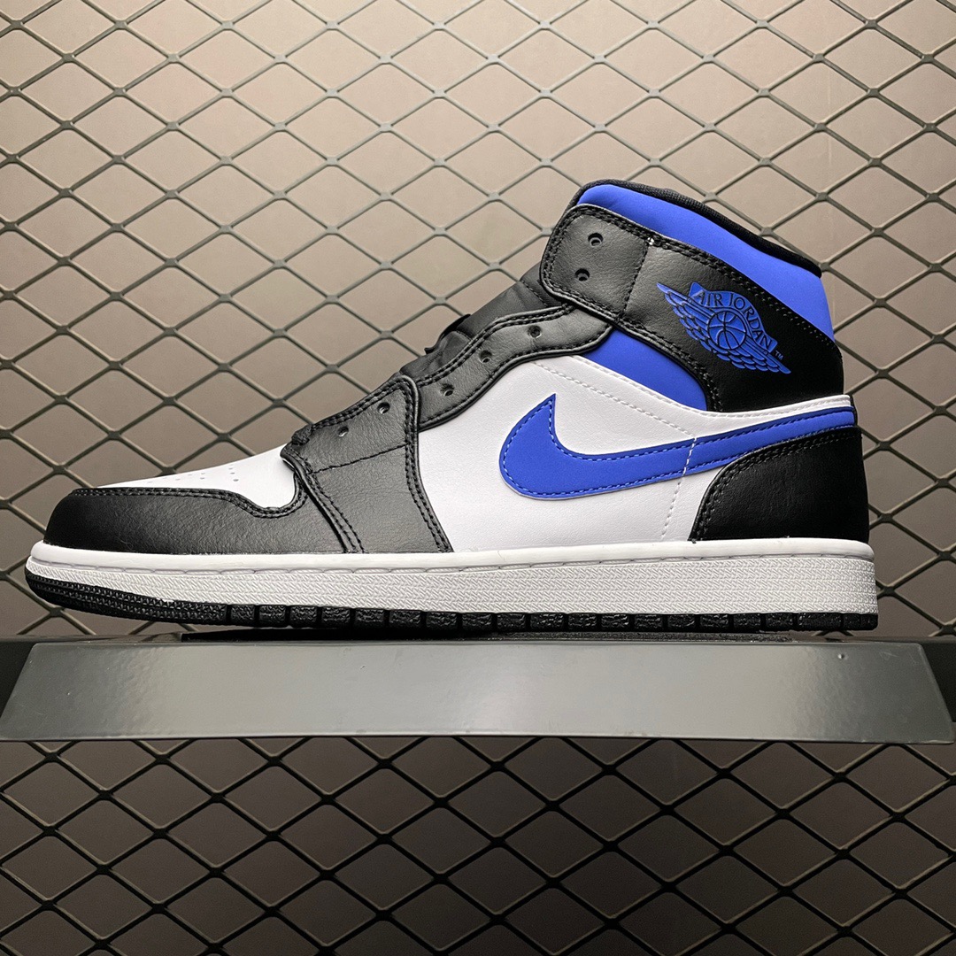 Jordan 1 Mid Leather Sneakers Blue