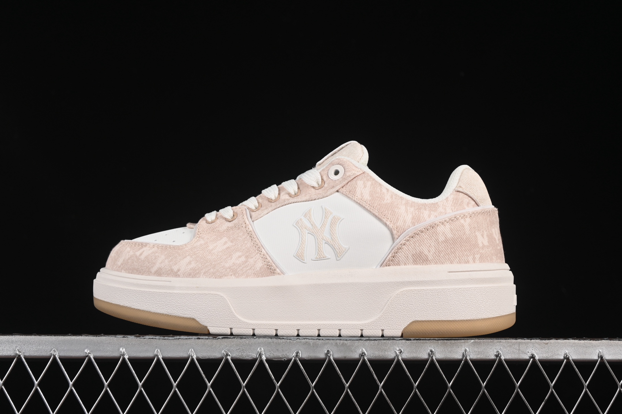 MLB NY Chunky Liner Denim Monogram Sneakers Beige