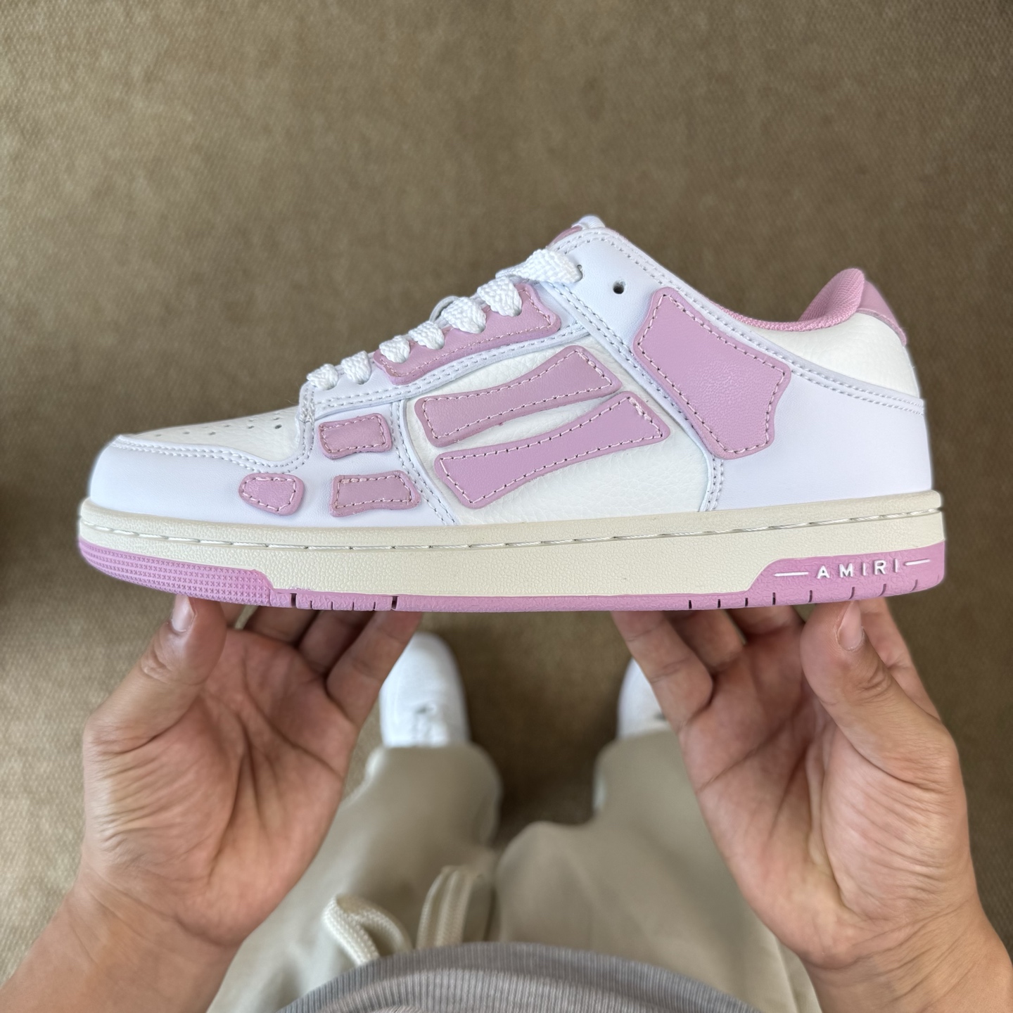 AMIRI Skel Top Low Sneakers Pink/White