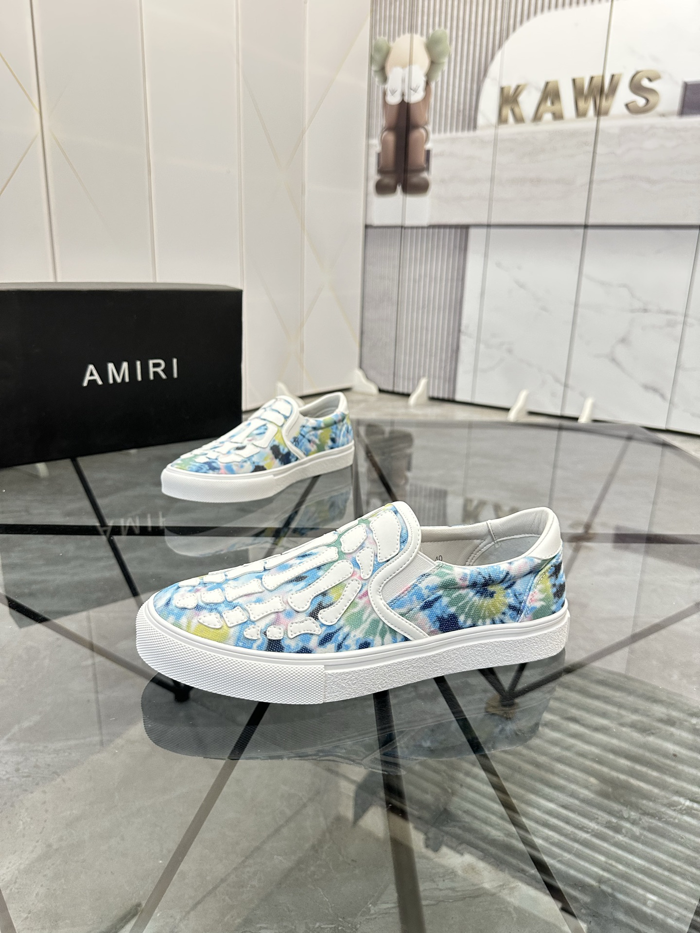 Amiri Skeleton Slip-On Sneakers Multicolor