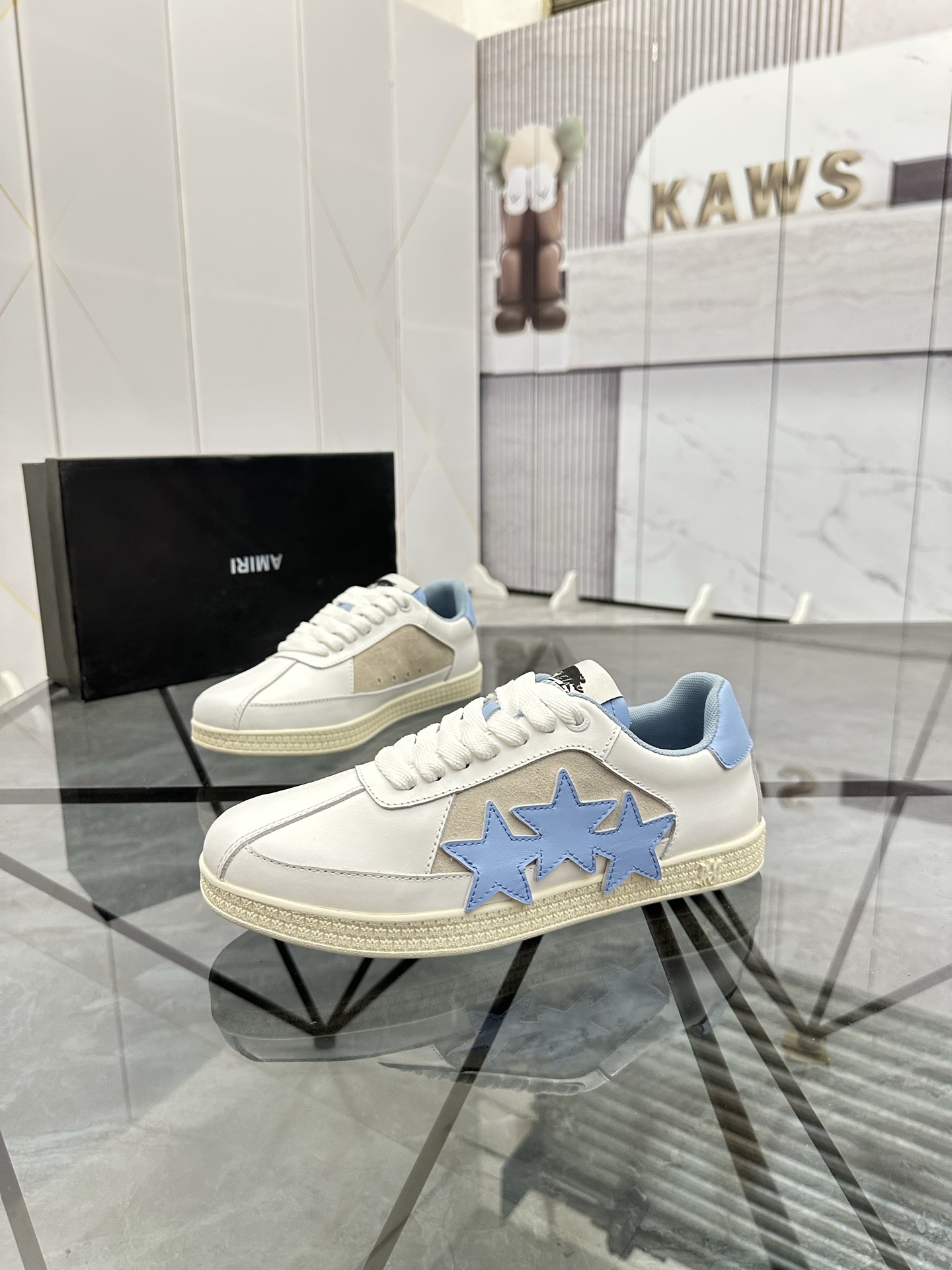 Amiri Star Low-Top Sneakers White/Blue