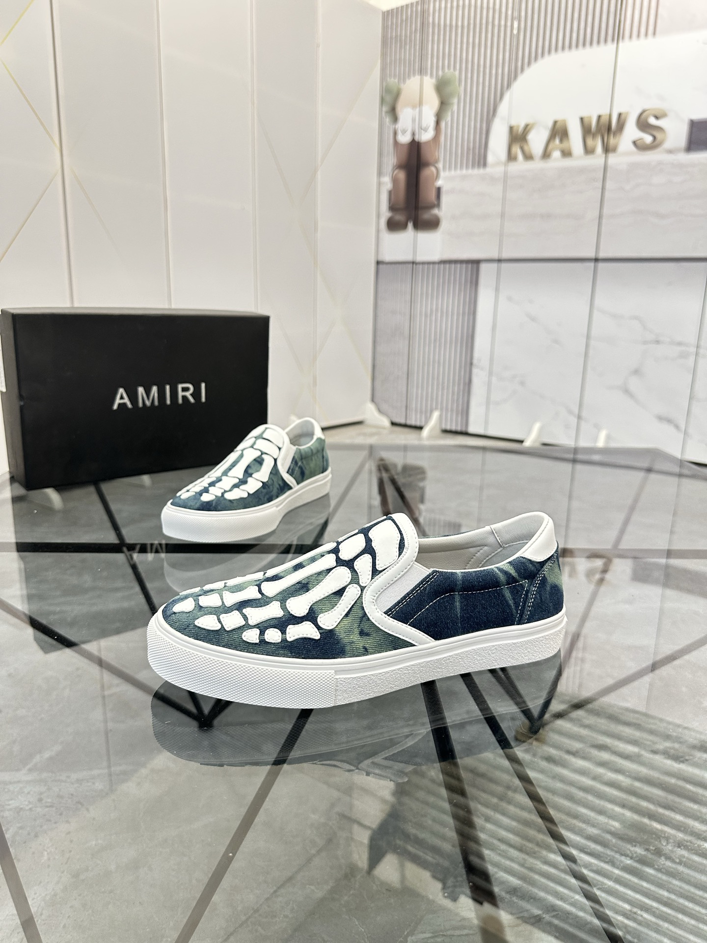 Amiri Skeleton Slip-On Sneaker Green