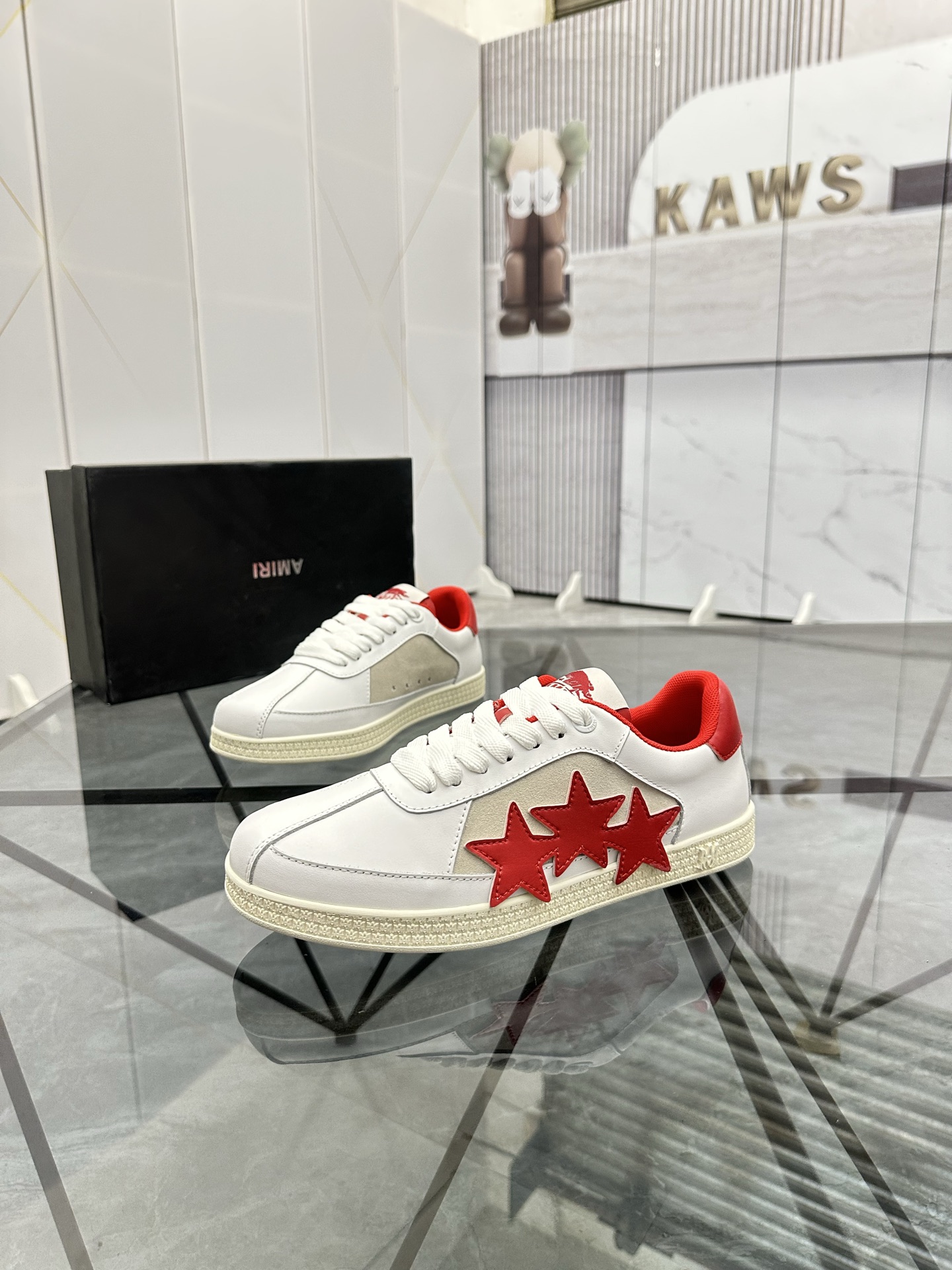 AMIRI Star Low-Top Sneakers White/Red
