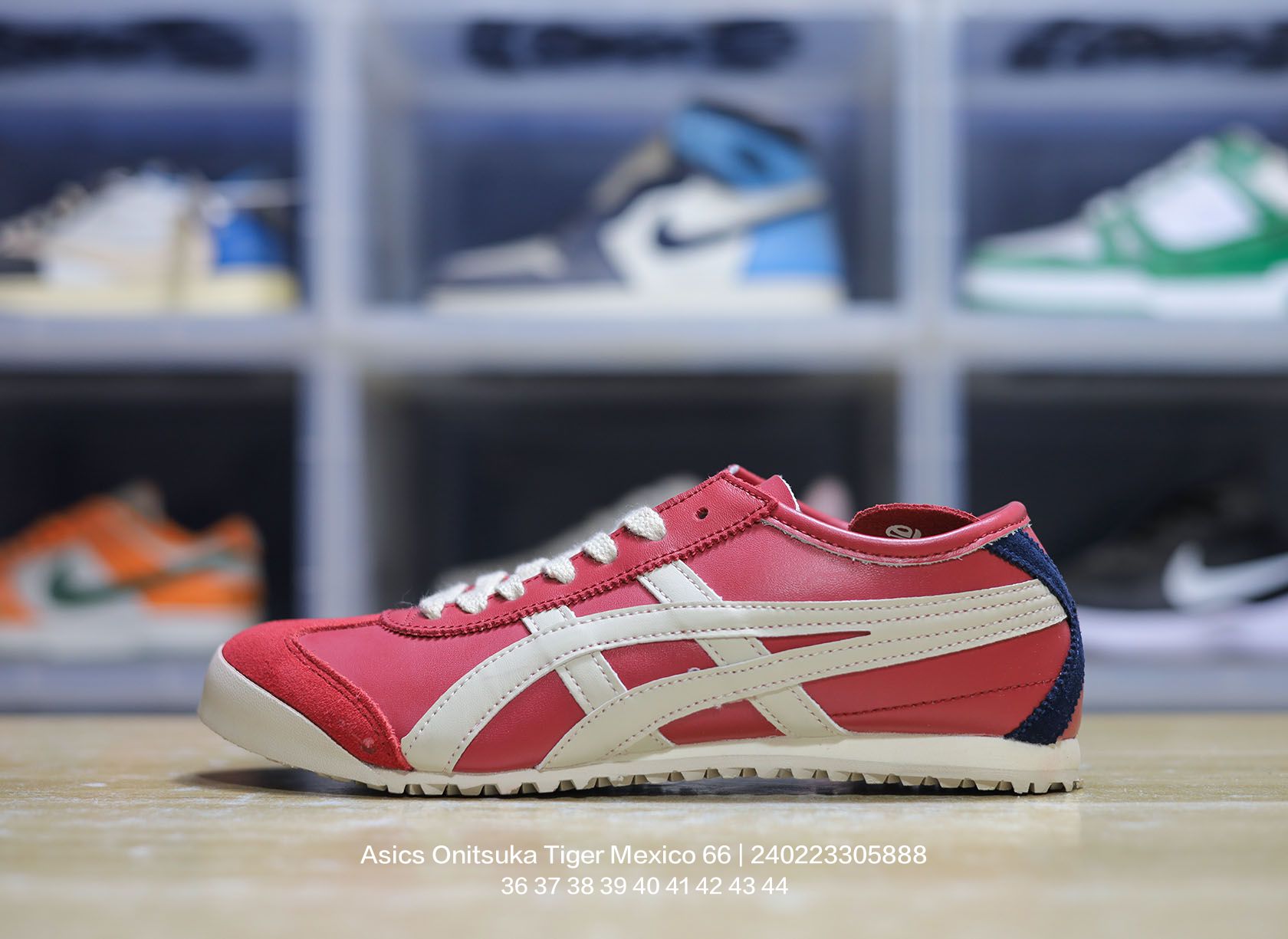 Asics Onitsuka Tiger Mexico 66 Leather Sneakers Red