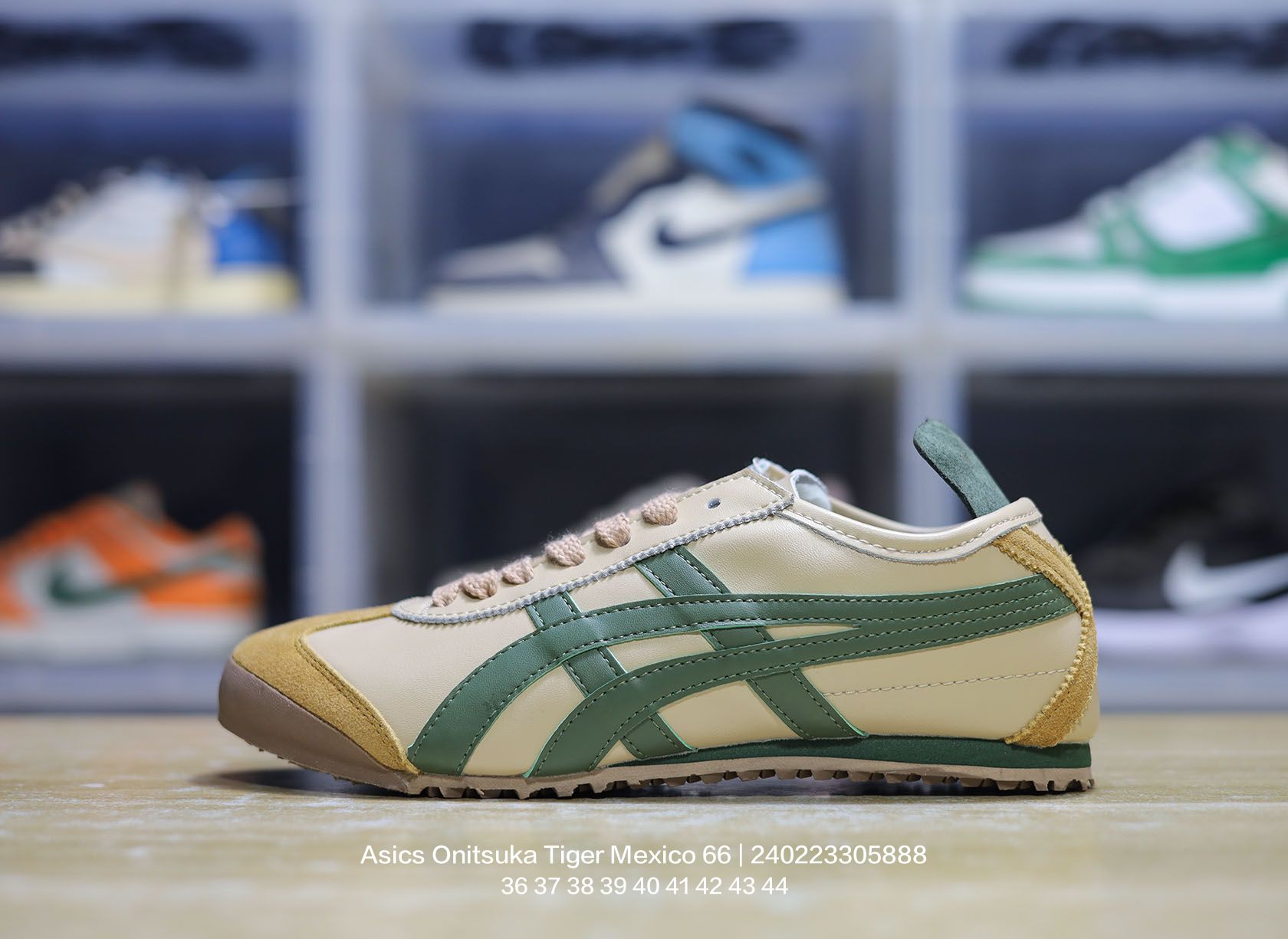 Asics Onitsuka Tiger Mexico 66 Leather Sneakers Green/Beige