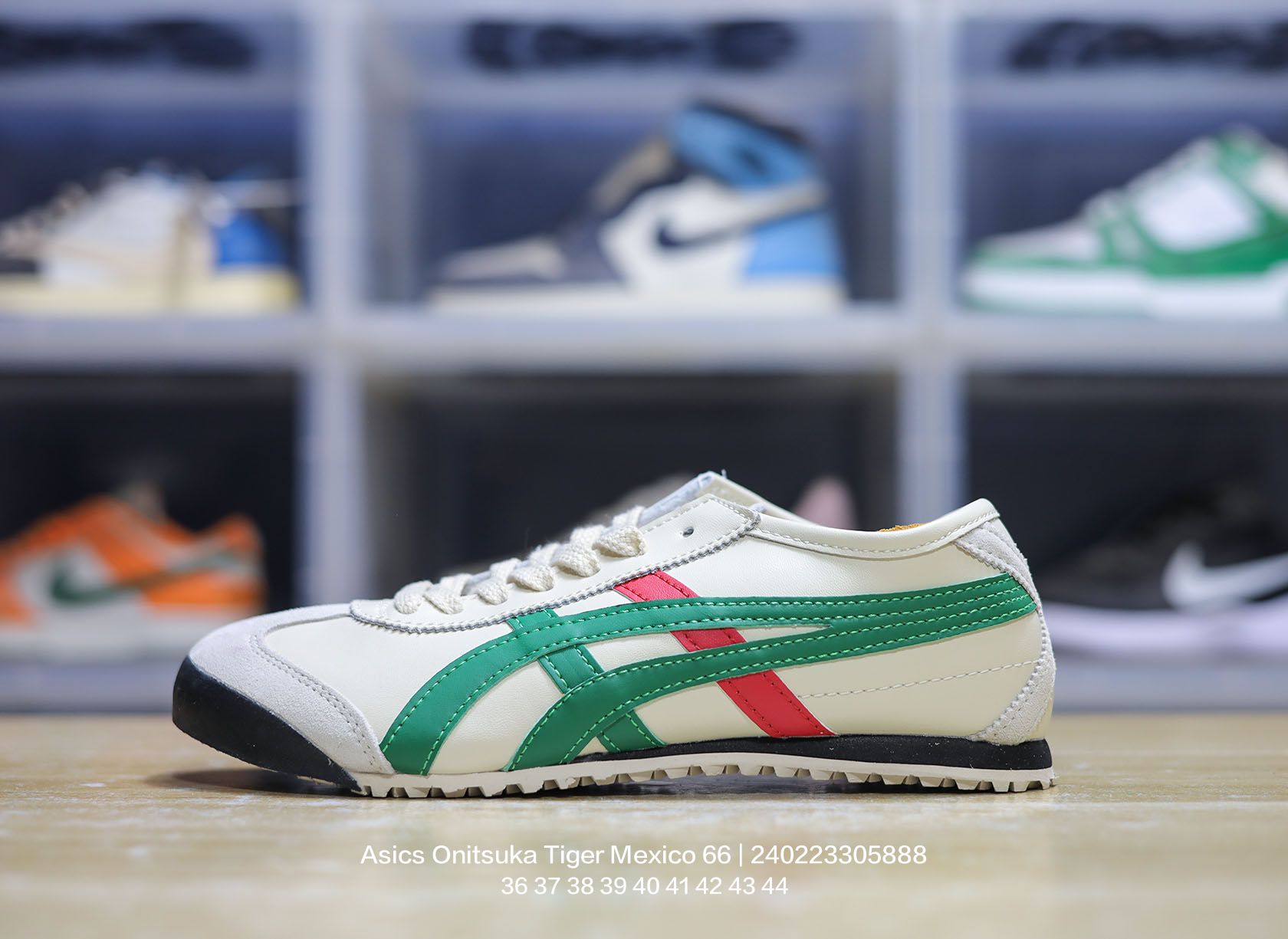 Asics Onitsuka Tiger Mexico 66 Leather Sneakers White/Green/Red