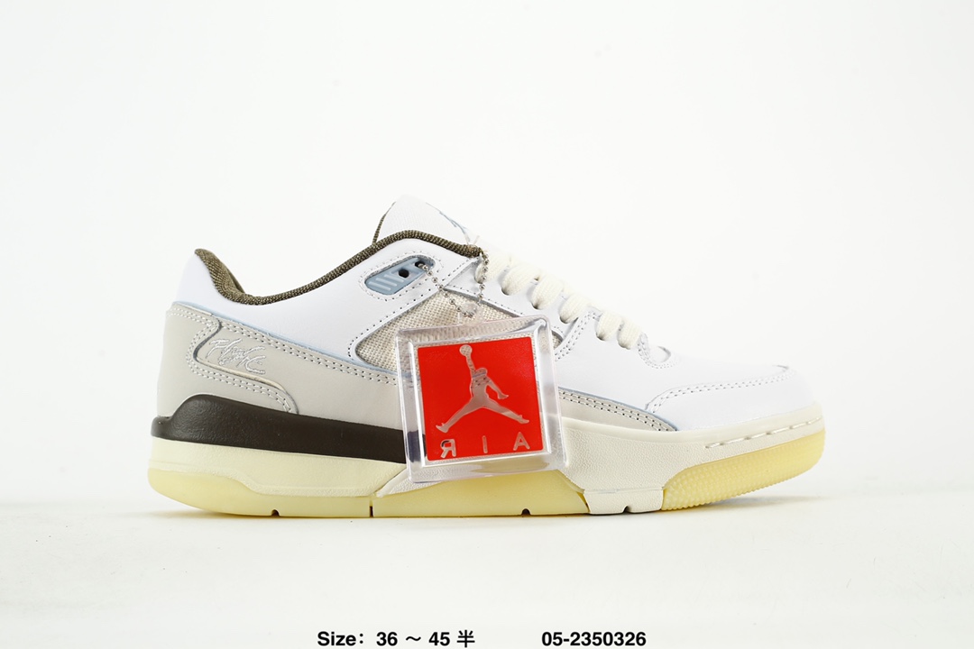 Jordan Flight Court Low Retro Sneakers White/Gray