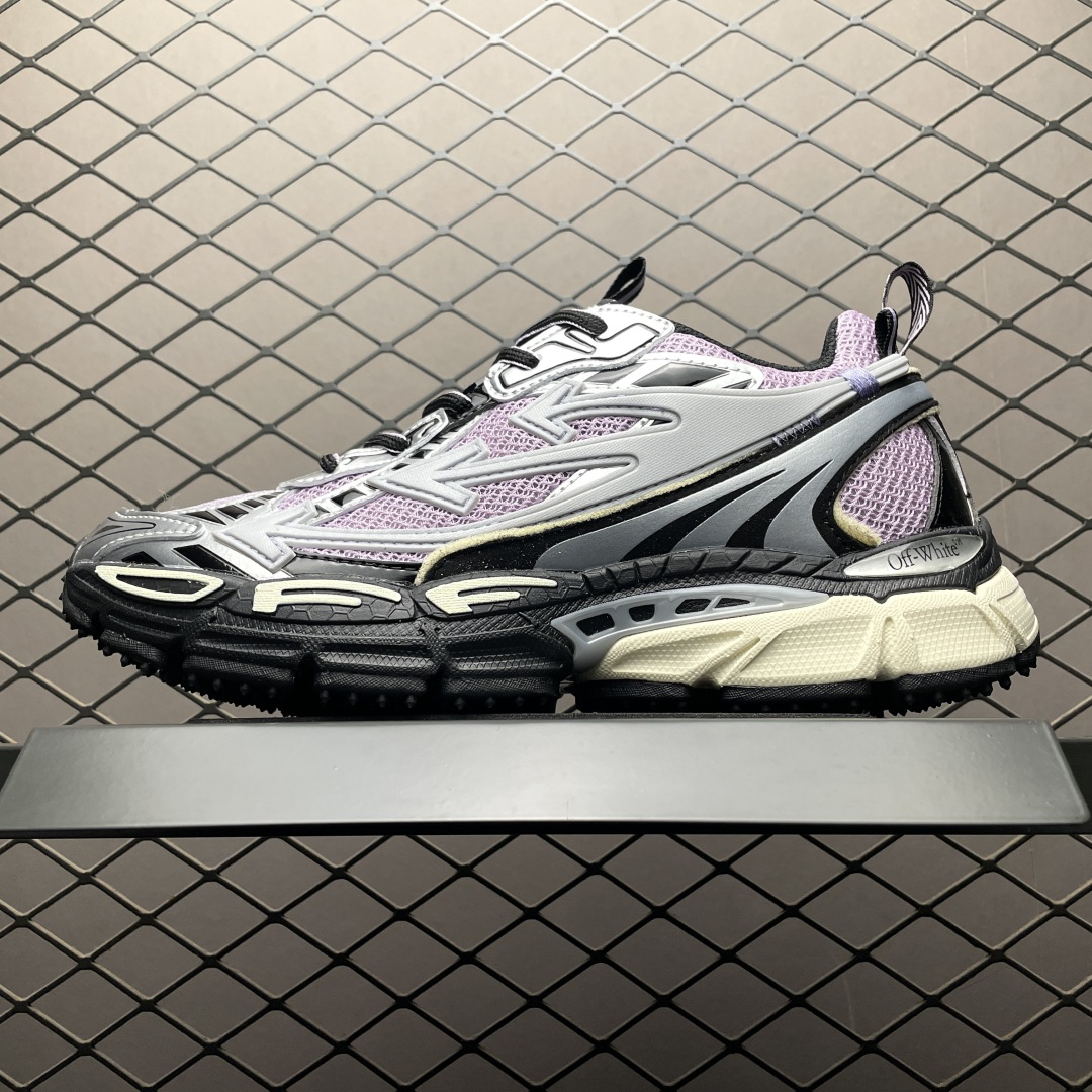 Off-White Retro Low-Top Sneakers Purple