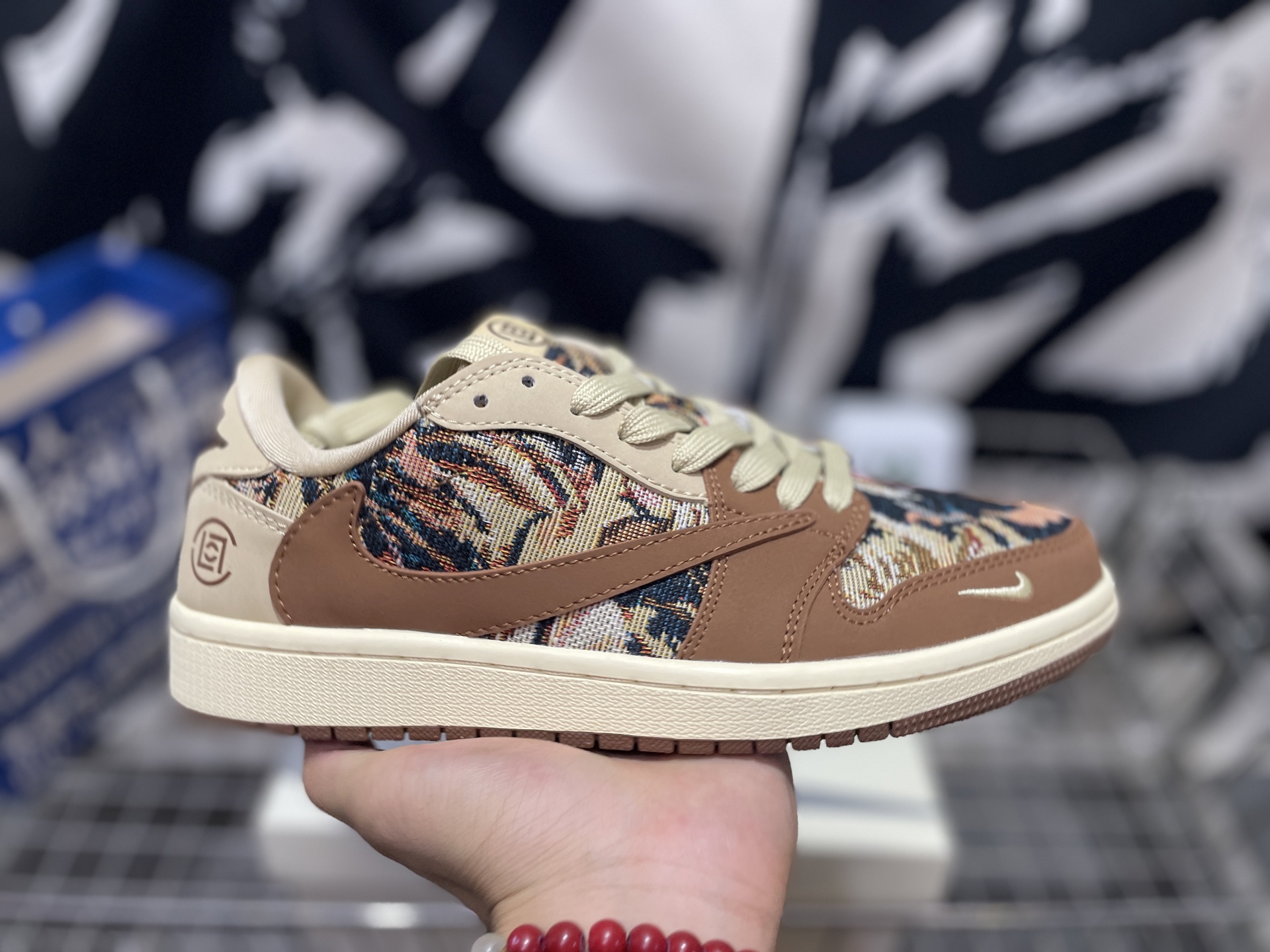Jordan 1 Low Travis Scott Custom Mocha Multi-Color