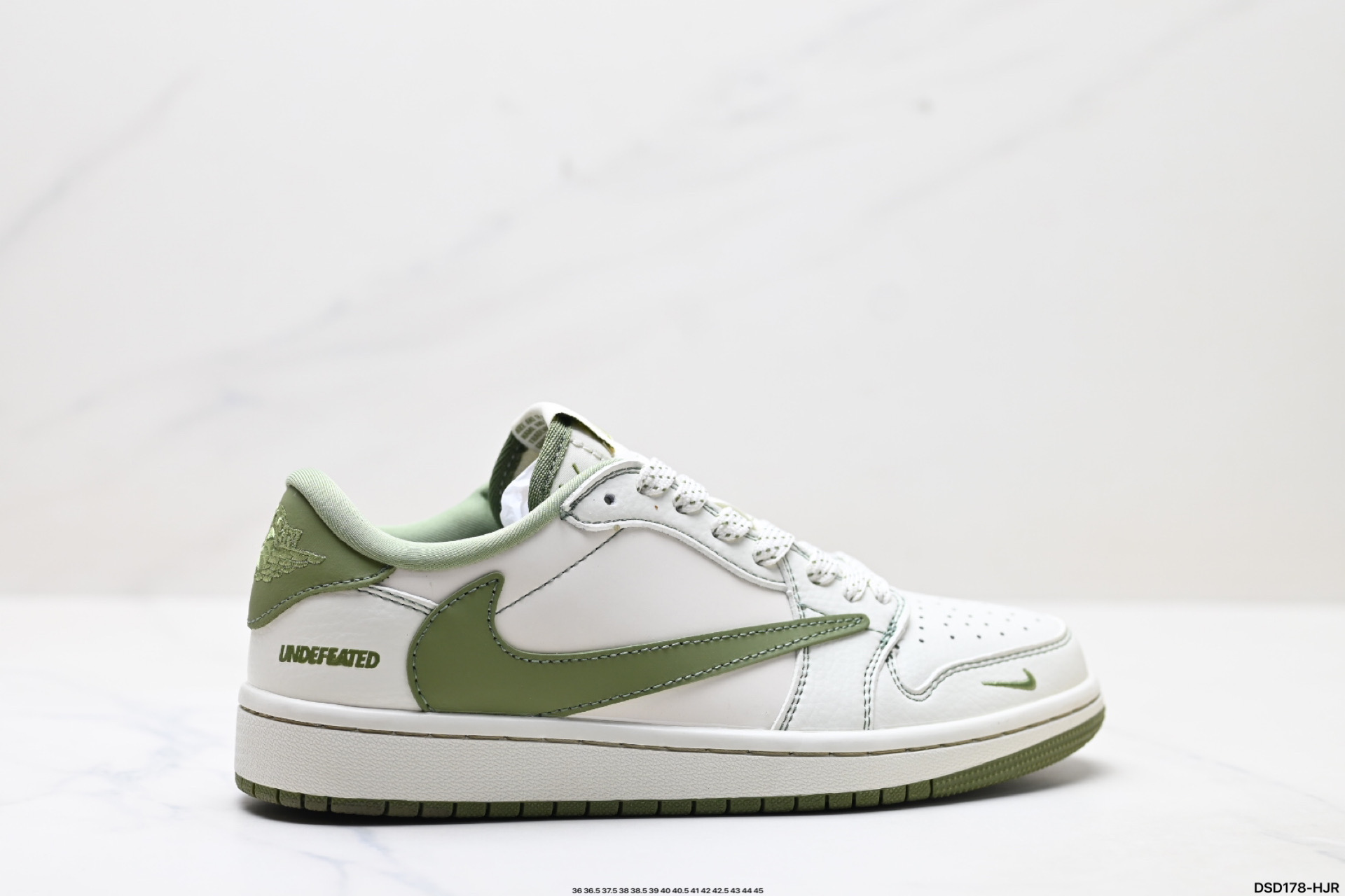Nike Air Jordan 1 Low Undefeated Custom White Green