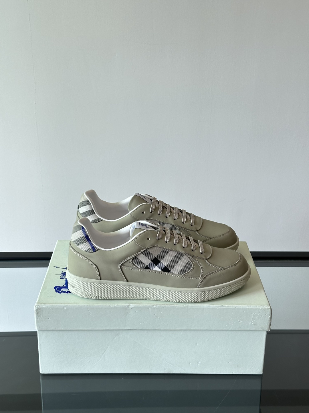 Burberry Vintage Check Low-Top Sneakers Beige